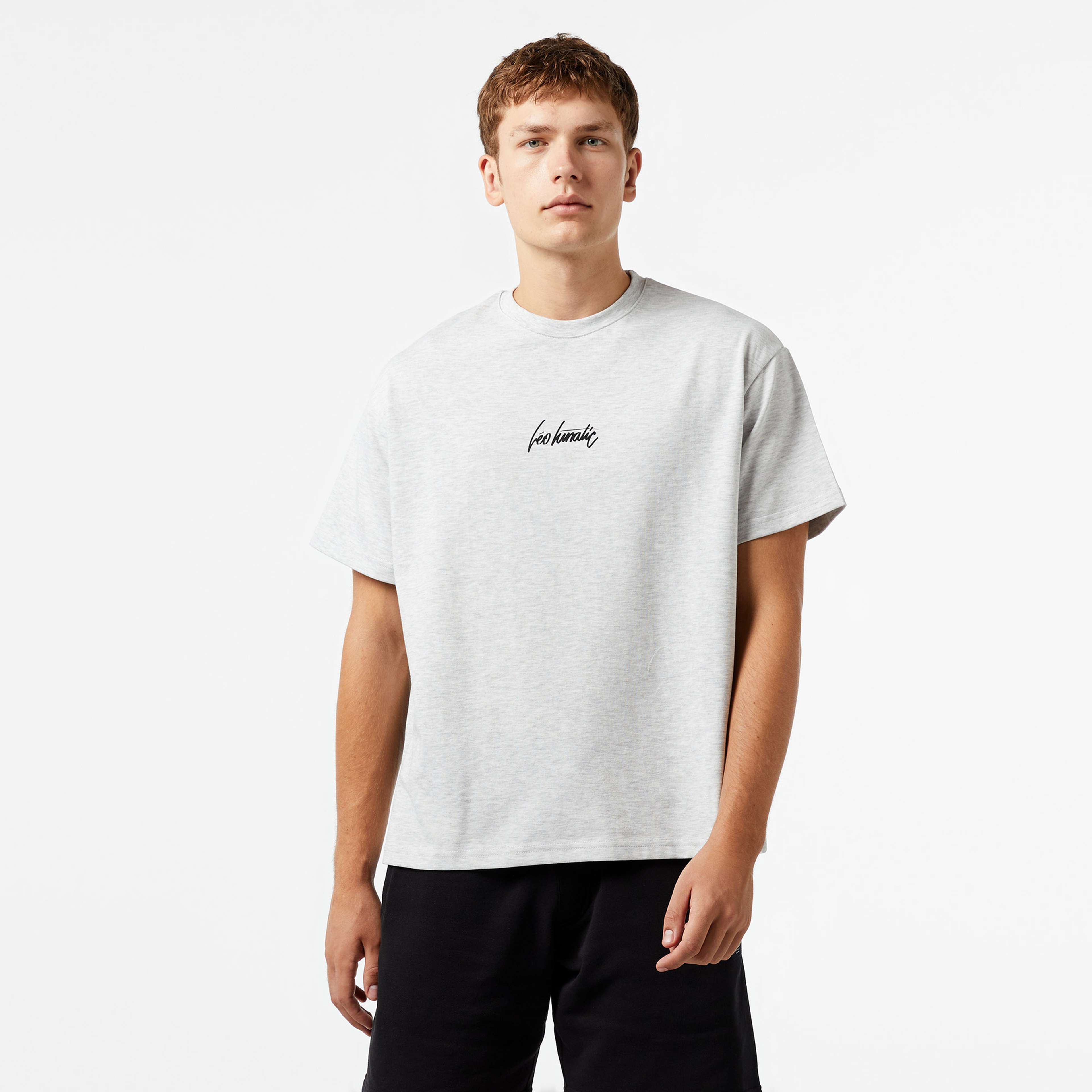 Leo Panda Unisex Gri T-Shirt