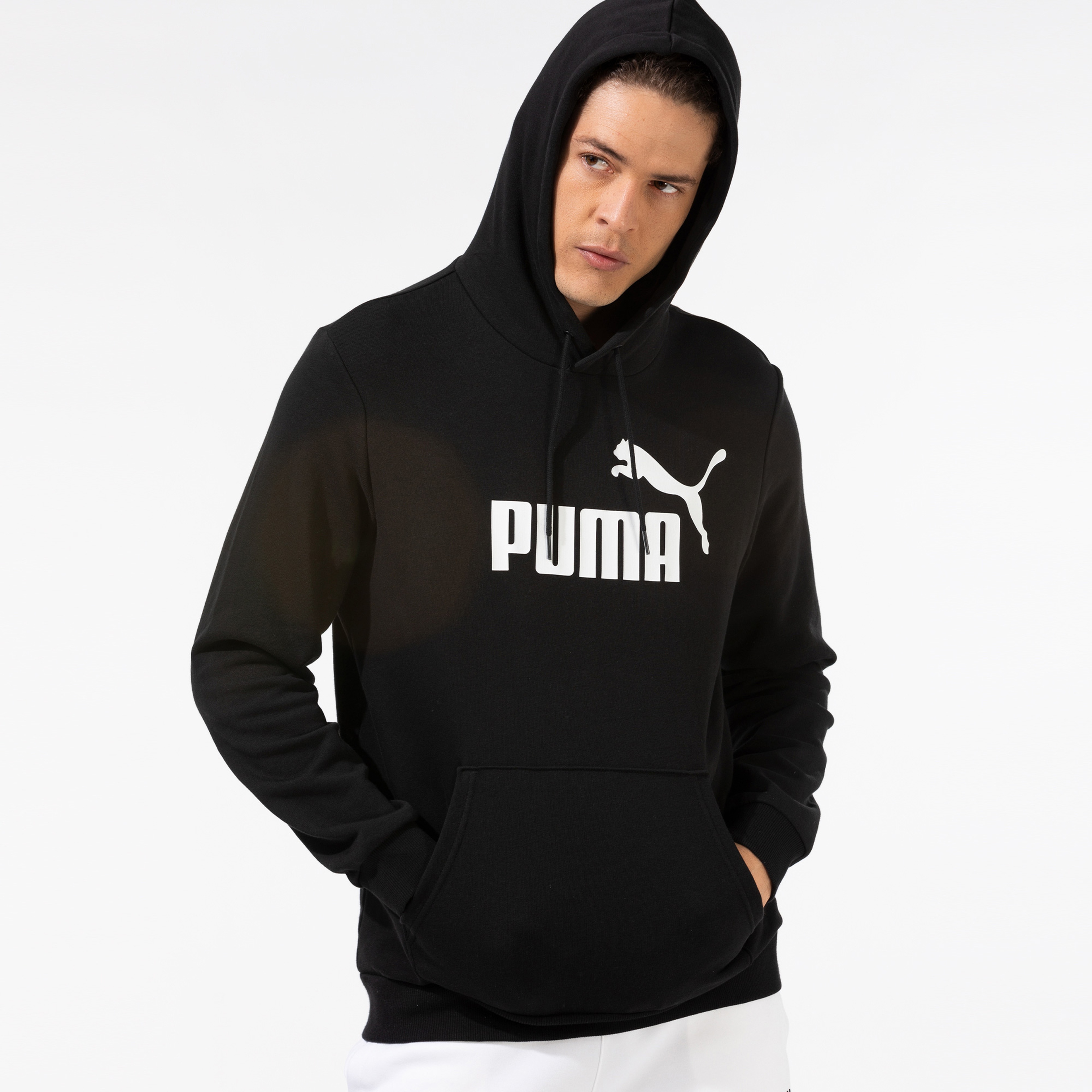 Puma Ess Big Logo Erkek Siyah Sweatshirt
