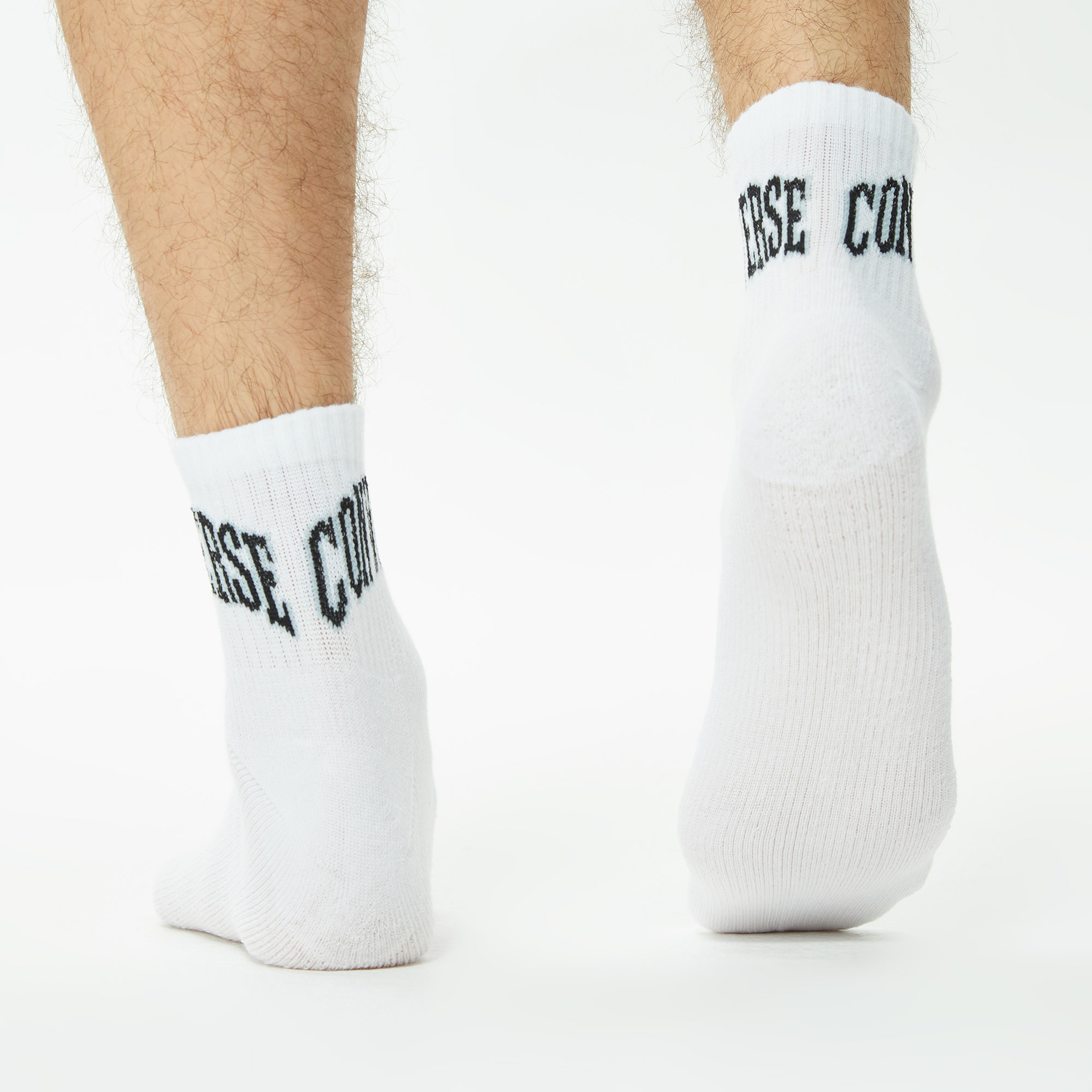 Converse Chuck Taylor Crew 3'lü Erkek Gri/Siyah/Beyaz Çorap