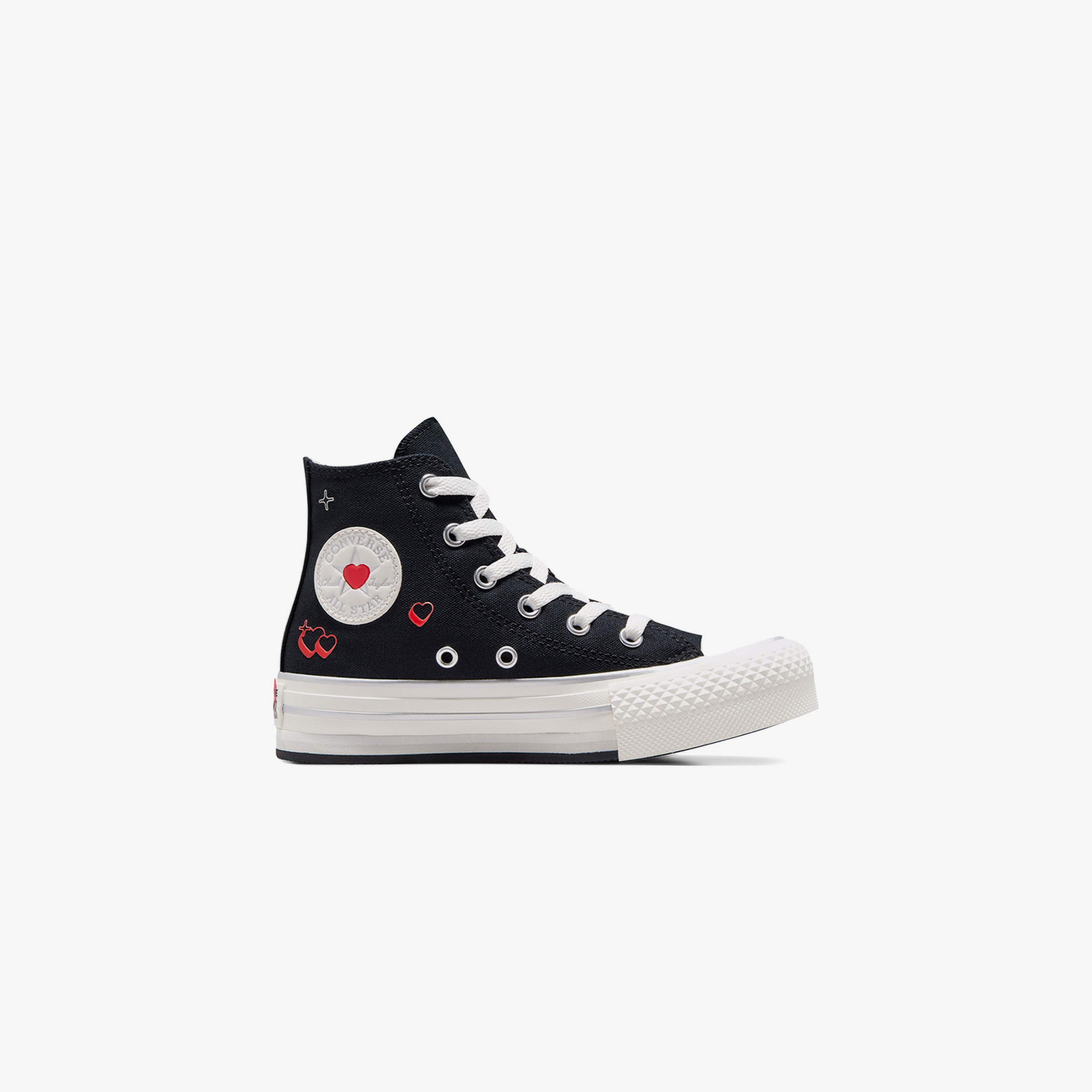 Converse Chuck Taylor All Star EVA Lift Platform Y2K Heart Çocuk Siyah Sneaker
