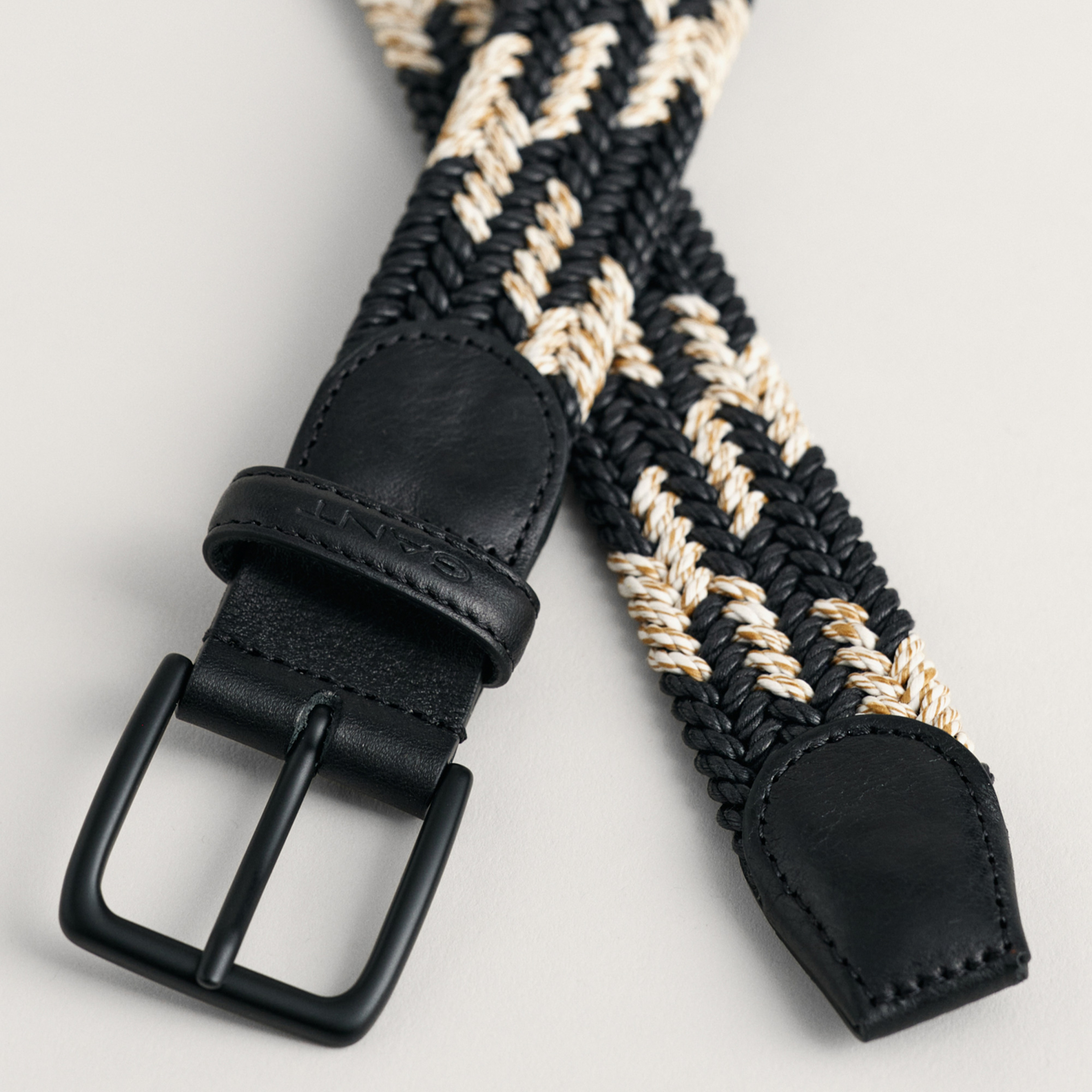 GANT Erkek Siyah Desenli Kemer