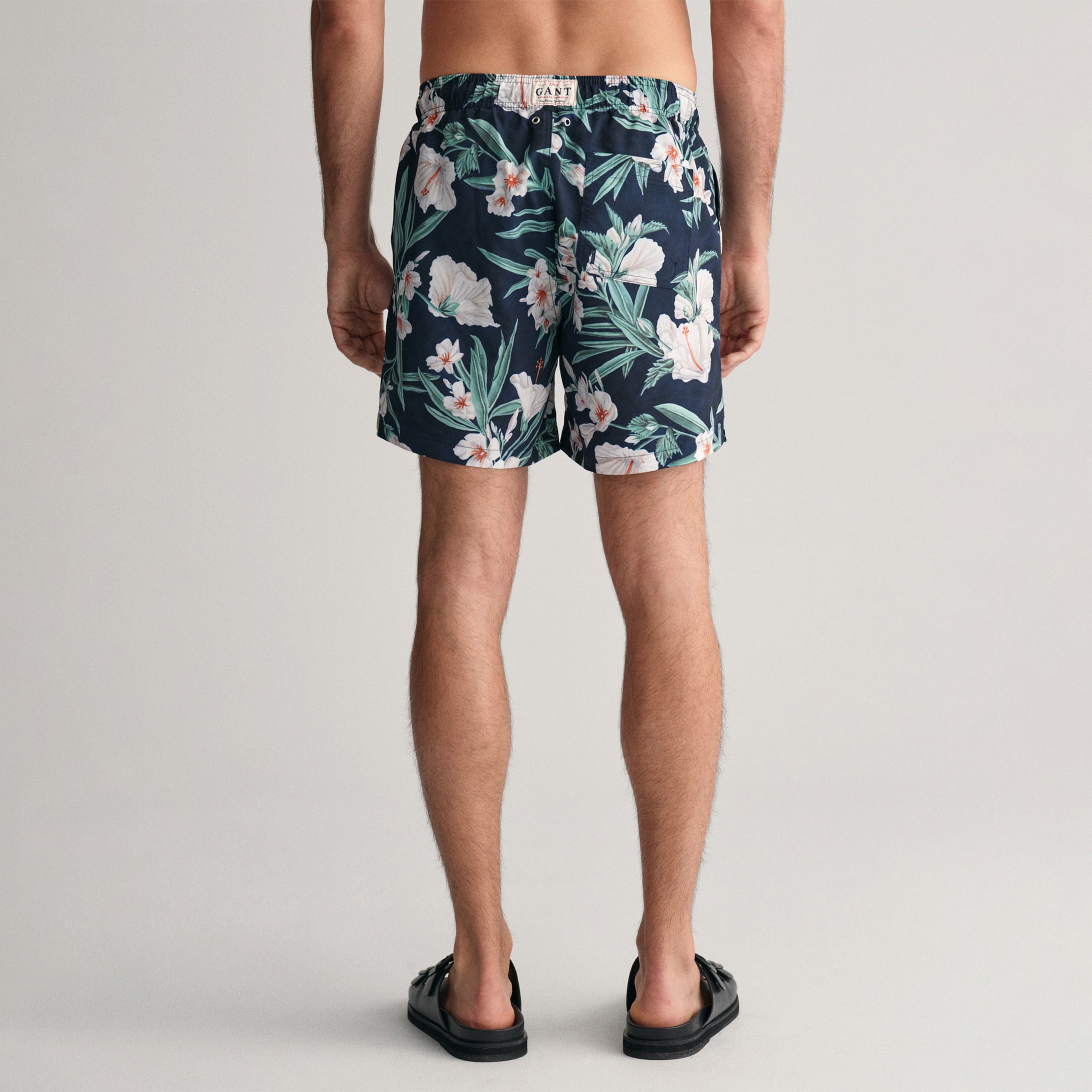 GANT Erkek Lacivert Regular Fit Desenli Mayo Şort