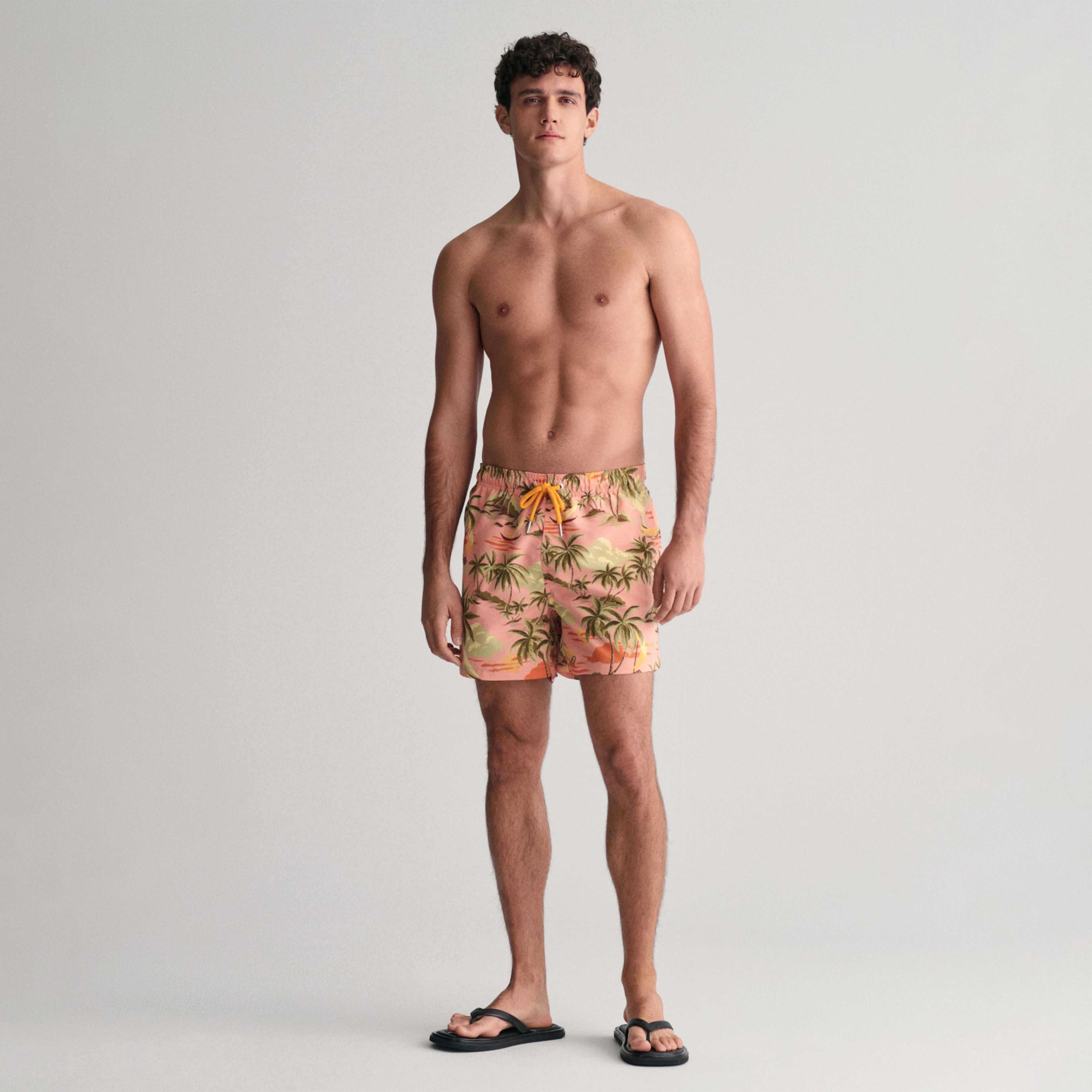 GANT Erkek Pembe Regular Fit Desenli Mayo Şort