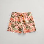 GANT Erkek Pembe Regular Fit Desenli Mayo Şort