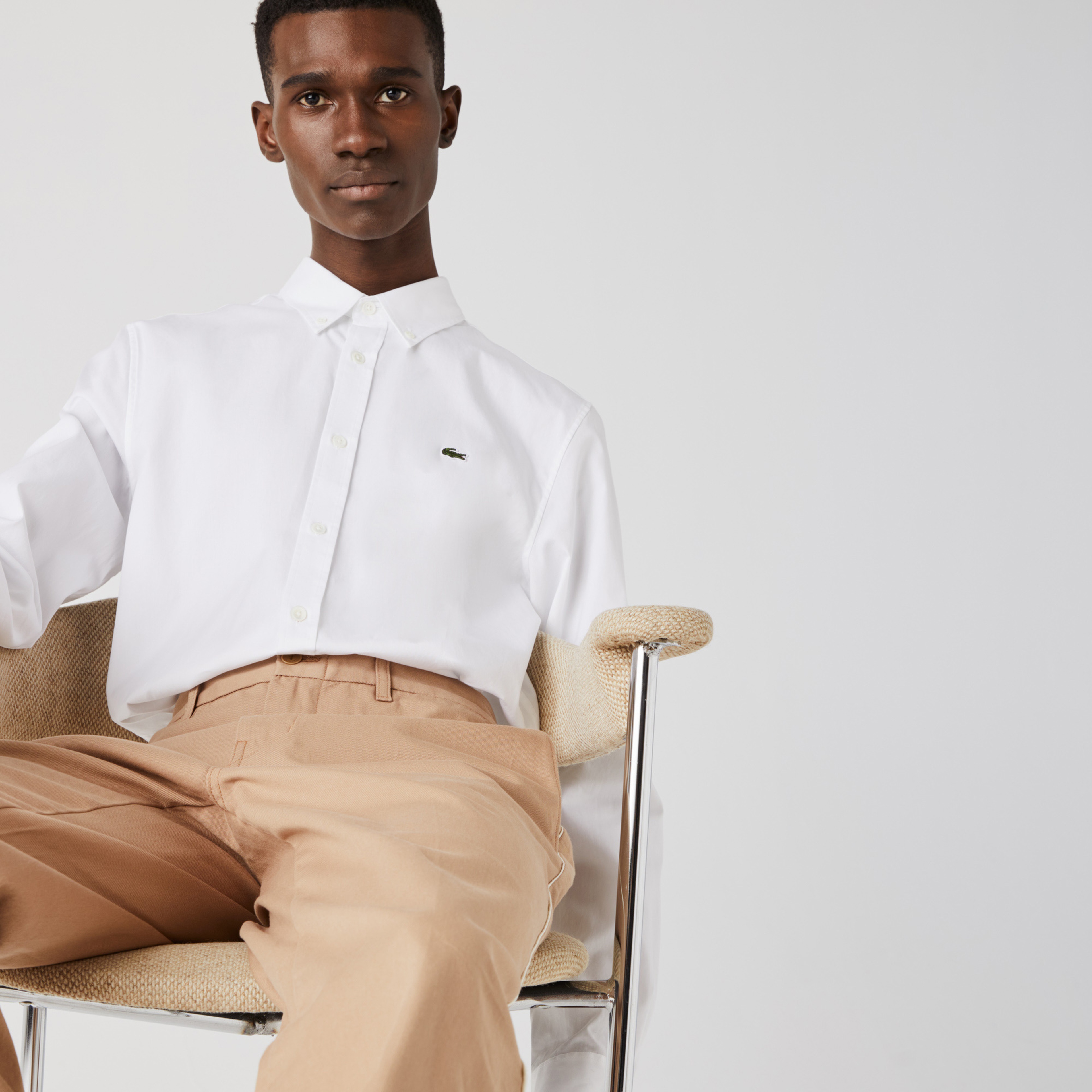Lacoste Regular Fit Erkek Beyaz Gömlek