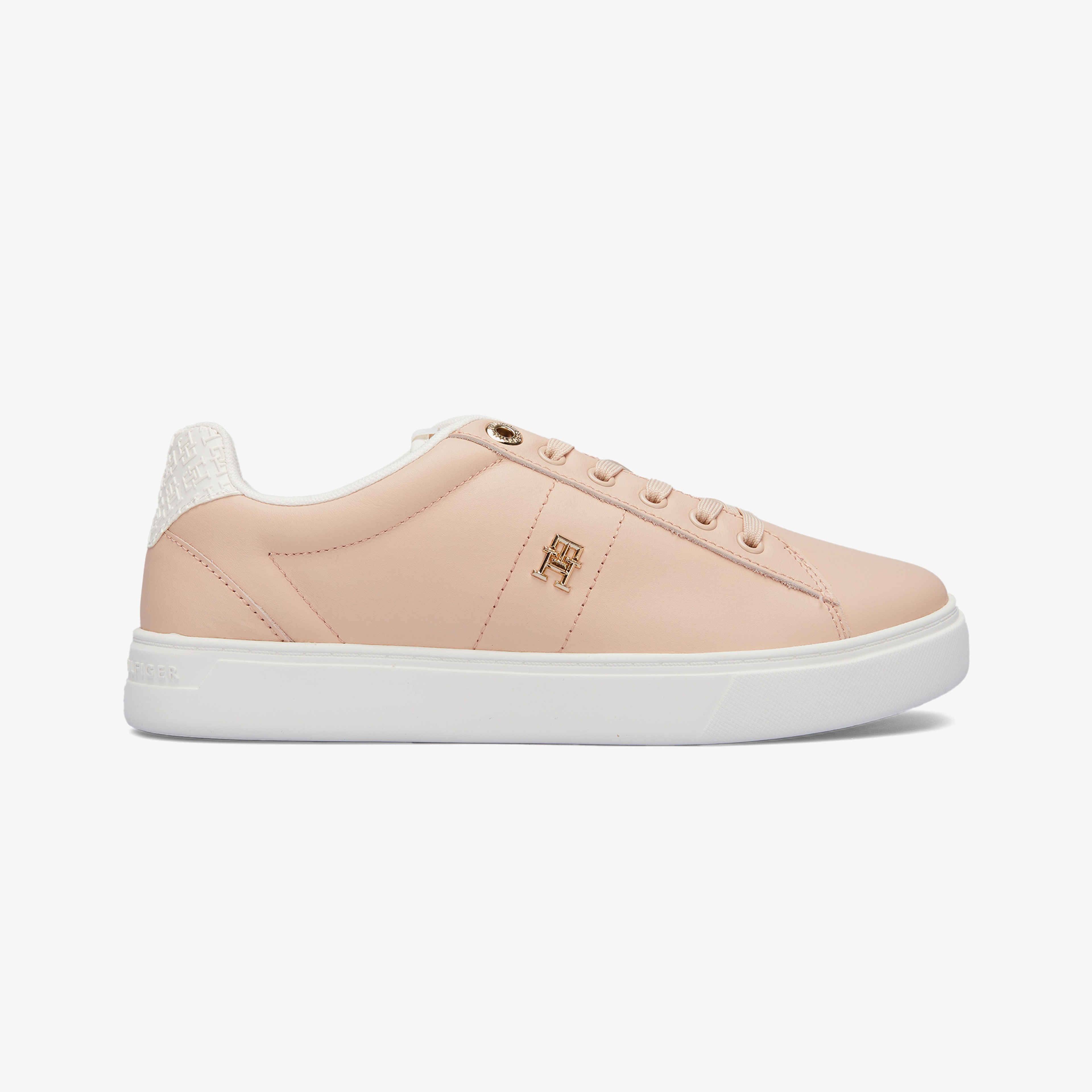Tommy Hilfiger Elevated Essent Sneaker Monogram Kadın Pembe Spor Ayakkabı