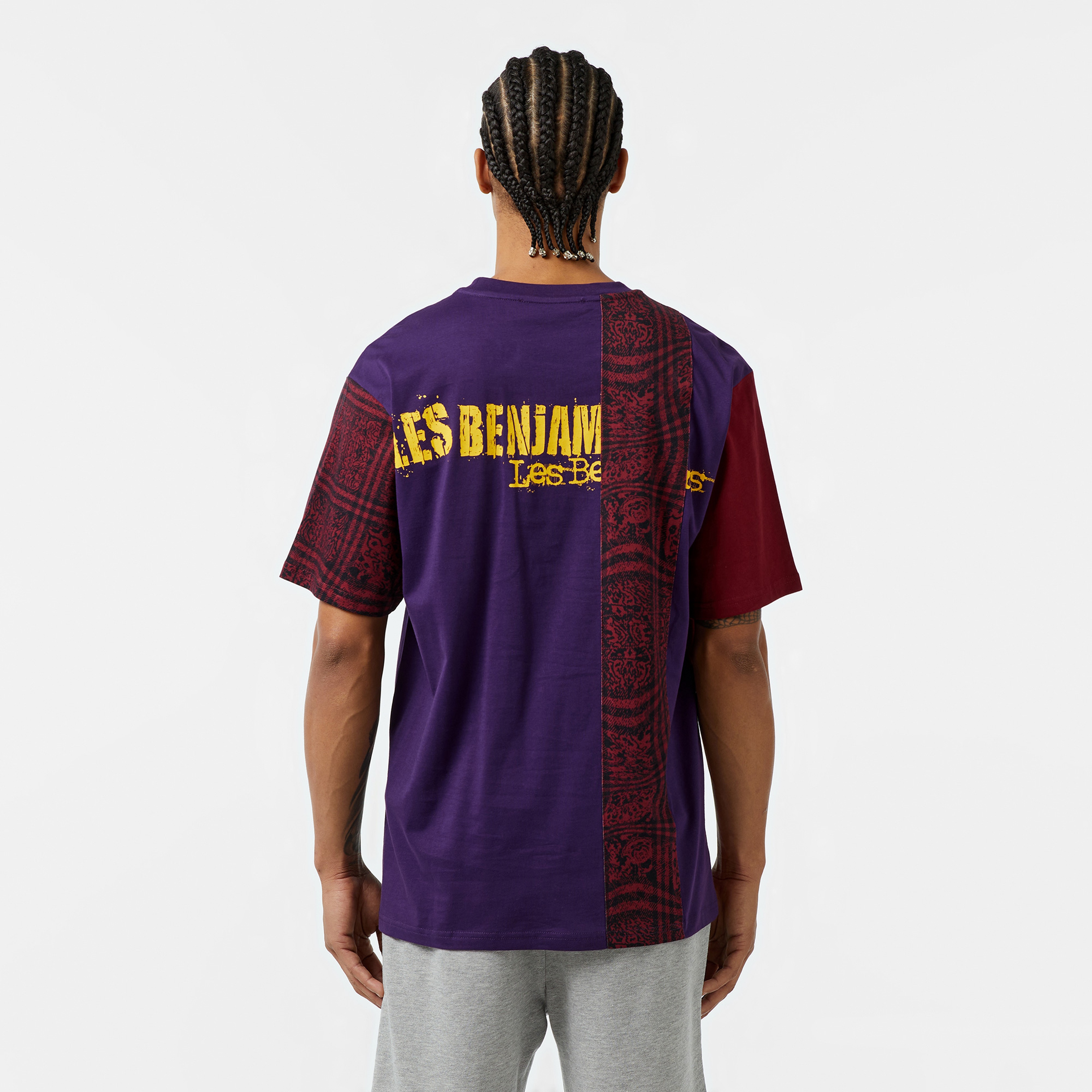 Les Benjamins 020 Erkek Mor T-Shirt