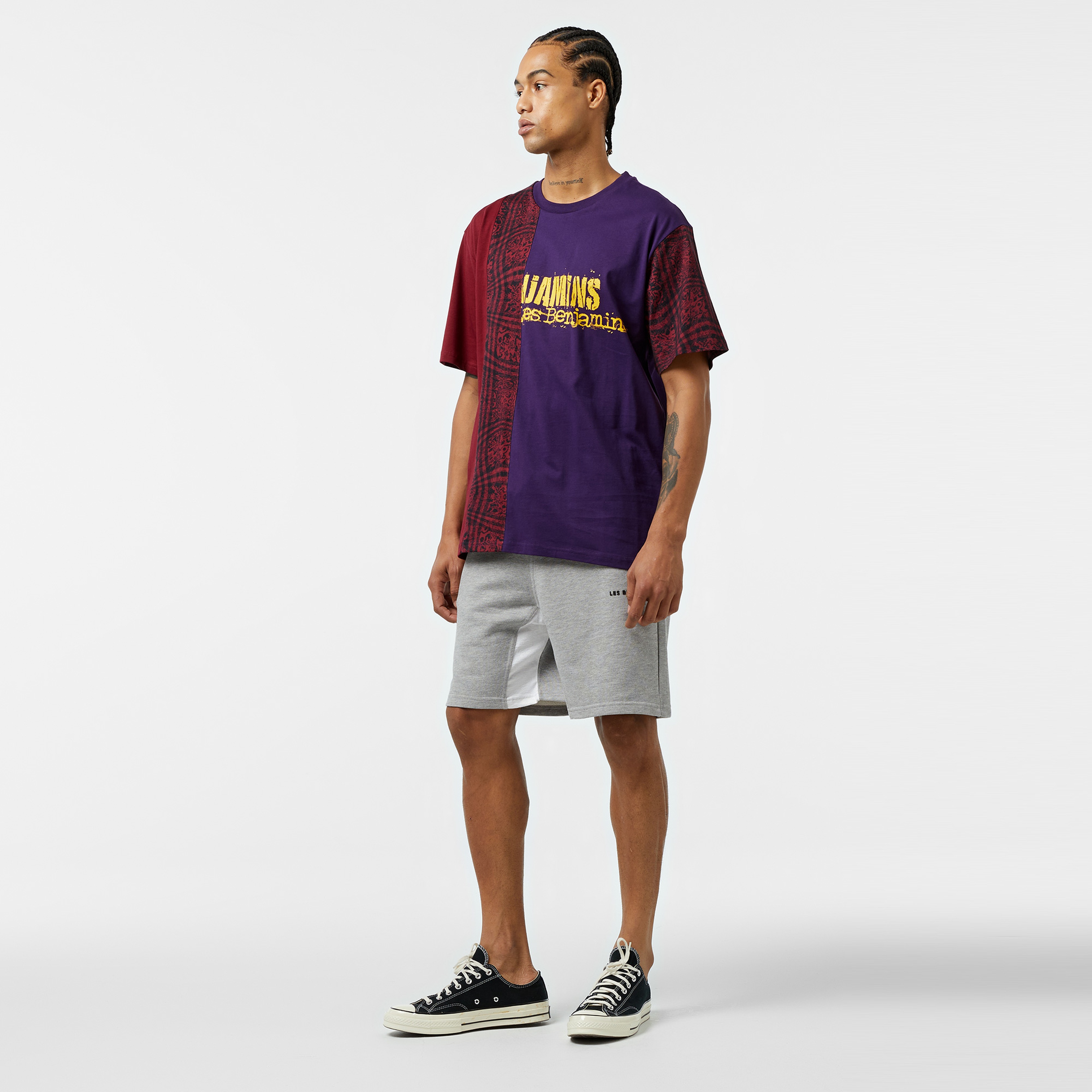 Les Benjamins 020 Erkek Mor T-Shirt