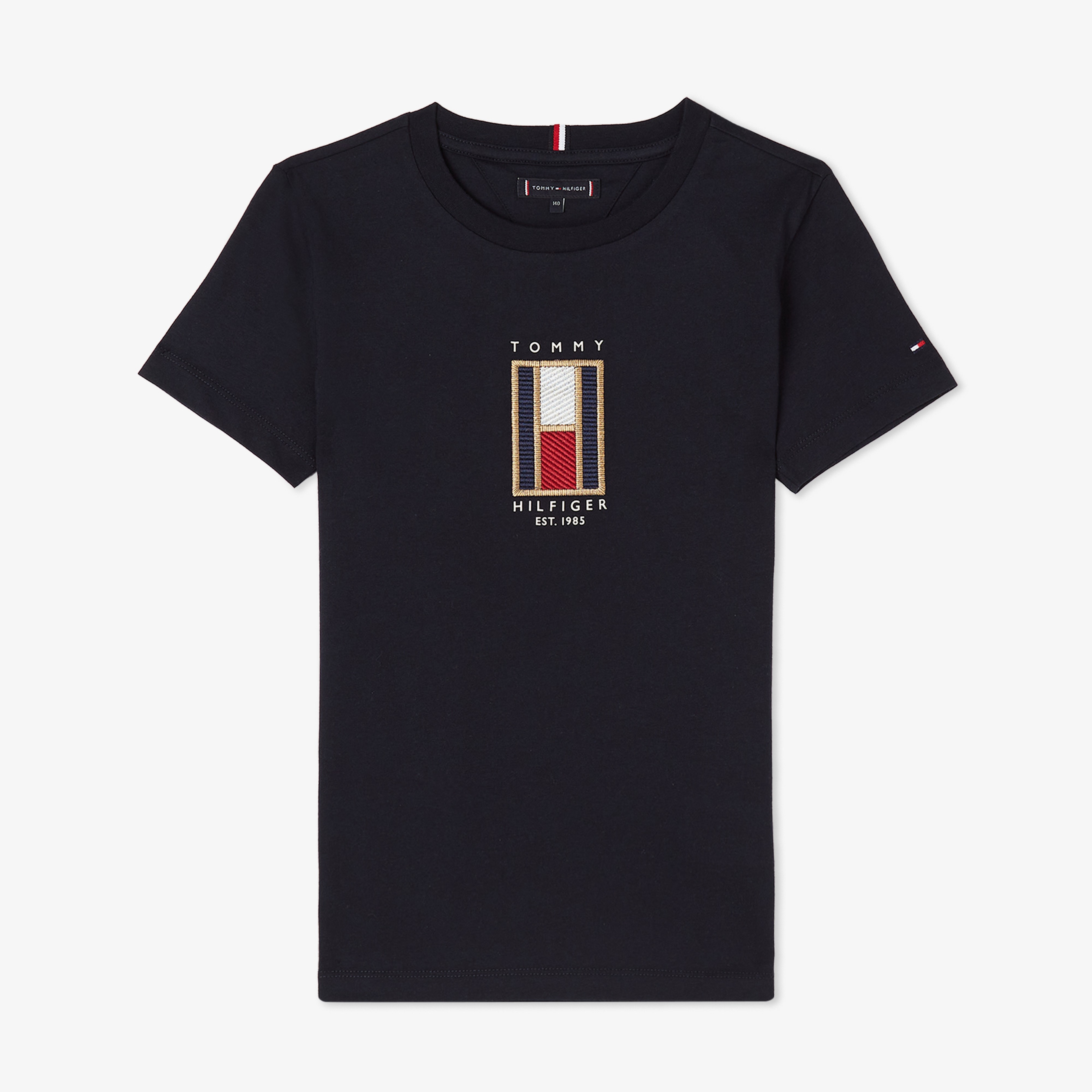 Tommy Hilfiger Flag Embroıdered Çocuk Mavi T-Shirt