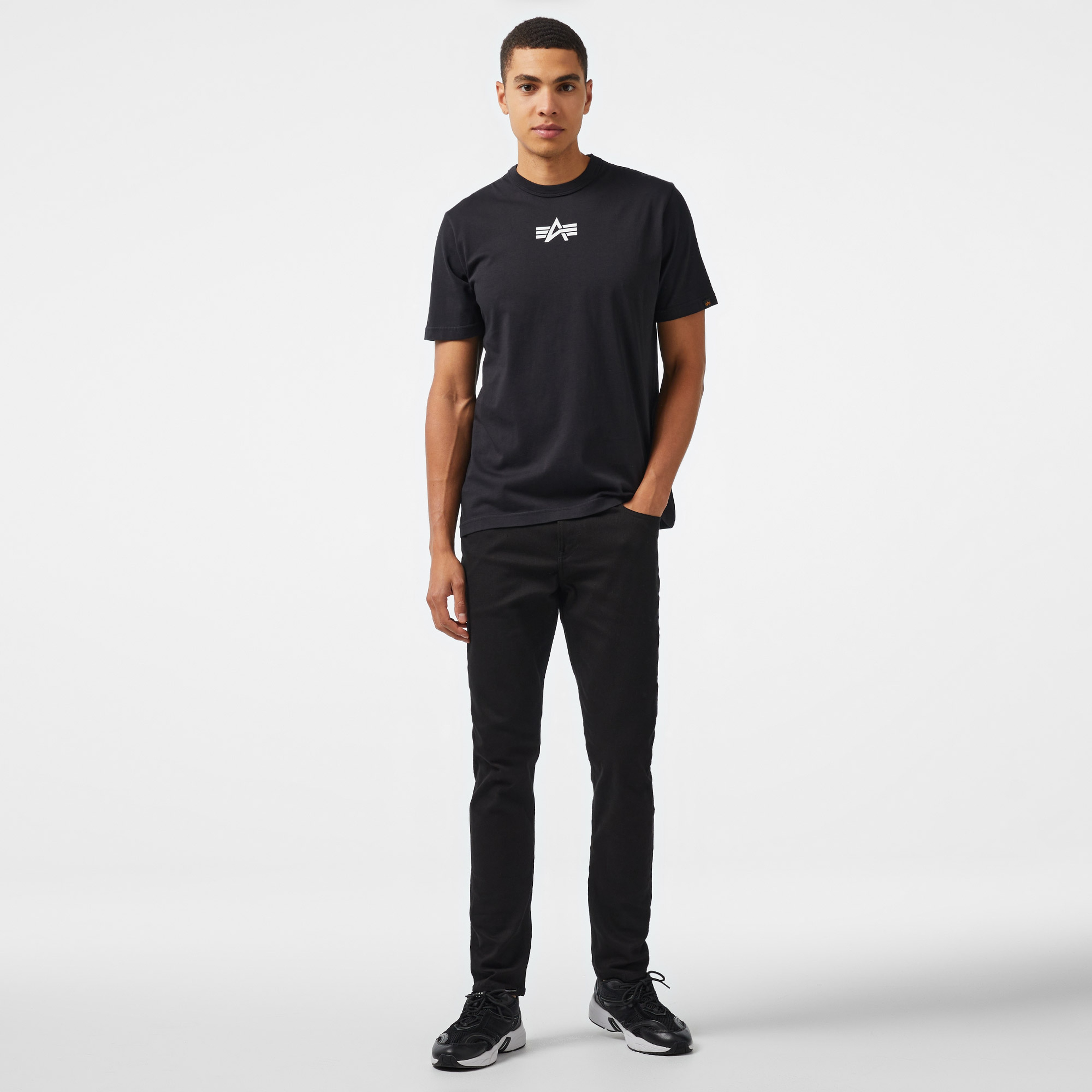 Alpha Industries Born Of Purpose Unisex Siyah T-Shirt