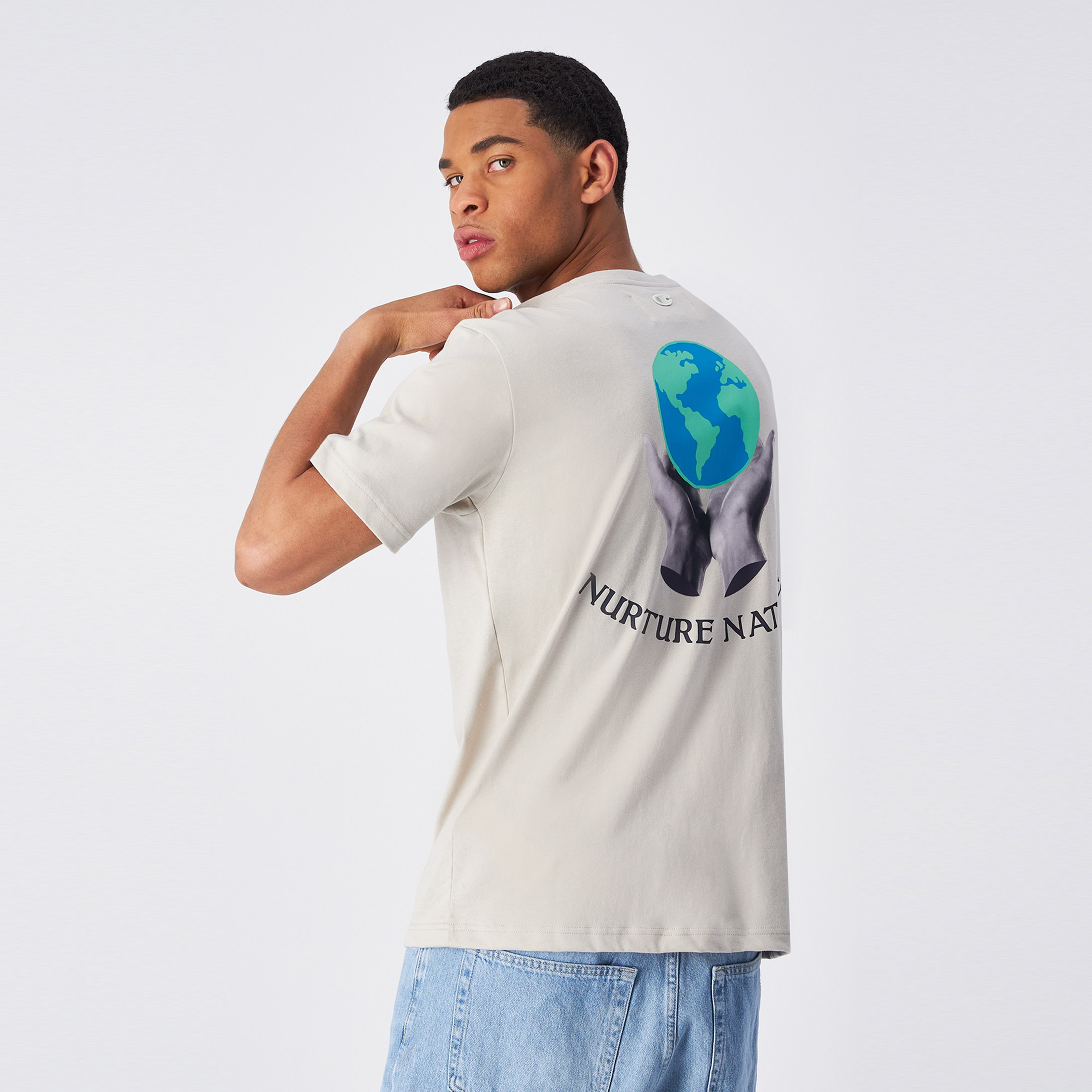 Champion Erkek Gri T-Shirt