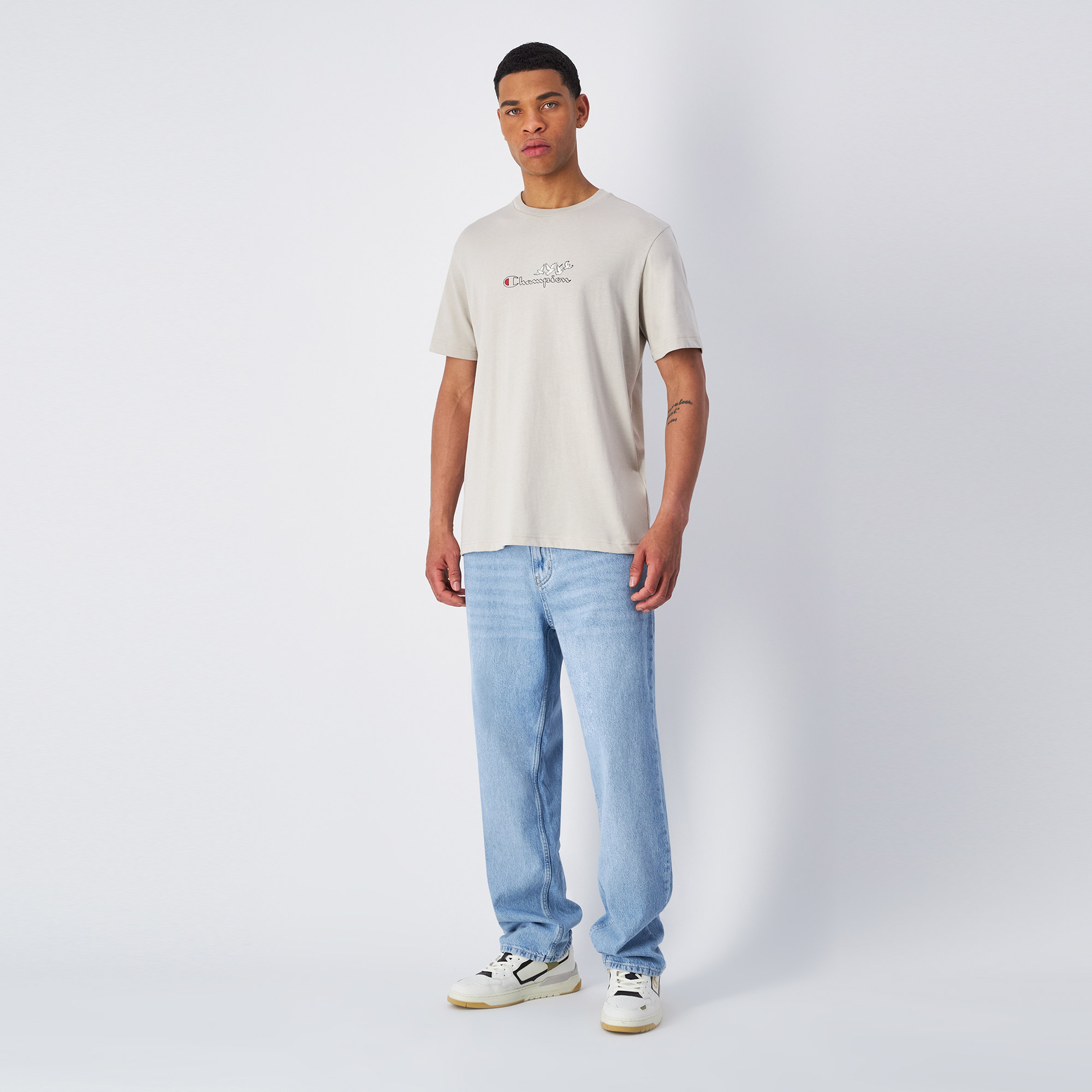 Champion Erkek Gri T-Shirt