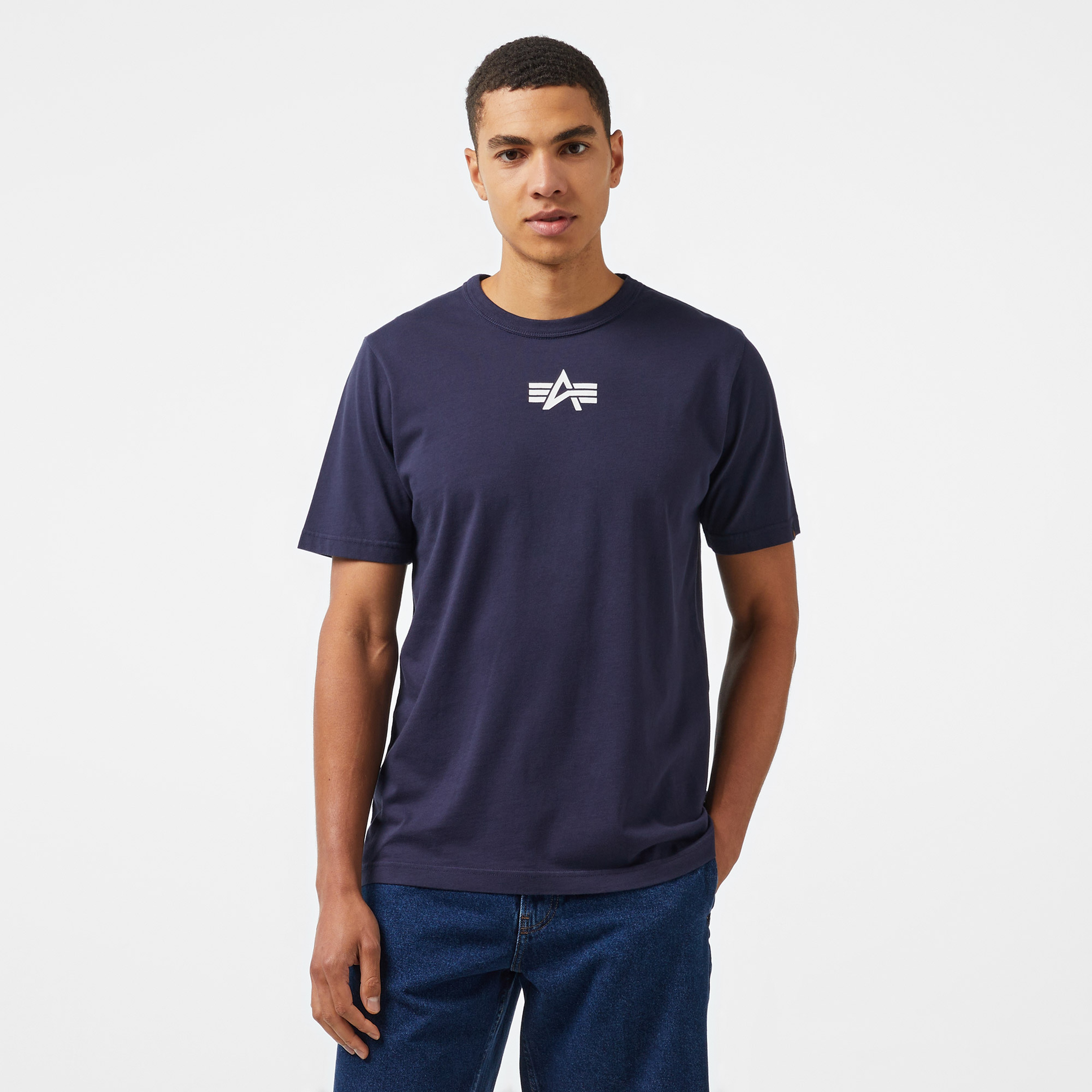 Alpha Industries Born Of Purpose Unisex Mavi T-Shirt