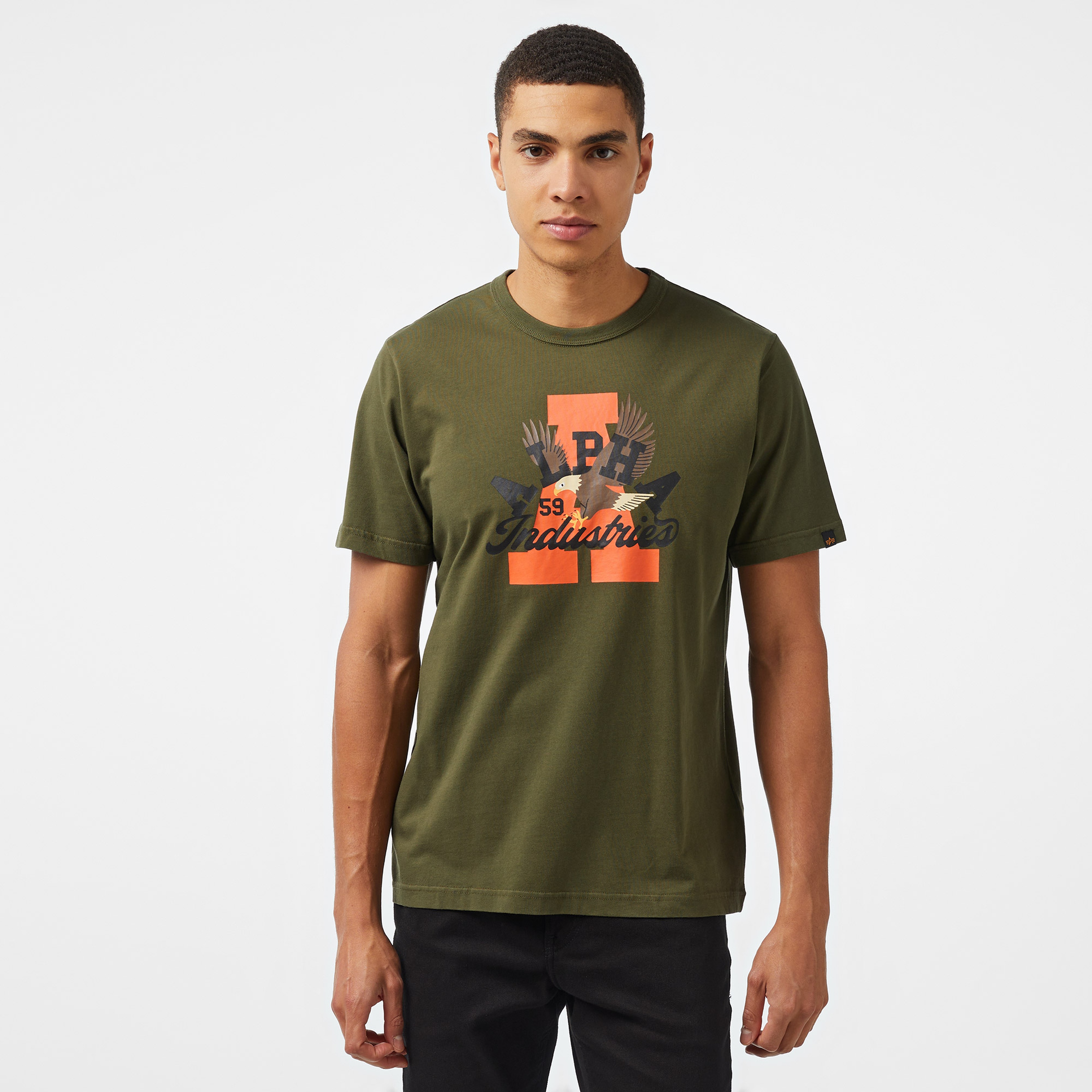 Alpha Industries Alpha Eagle Unisex Yeşil T-Shirt