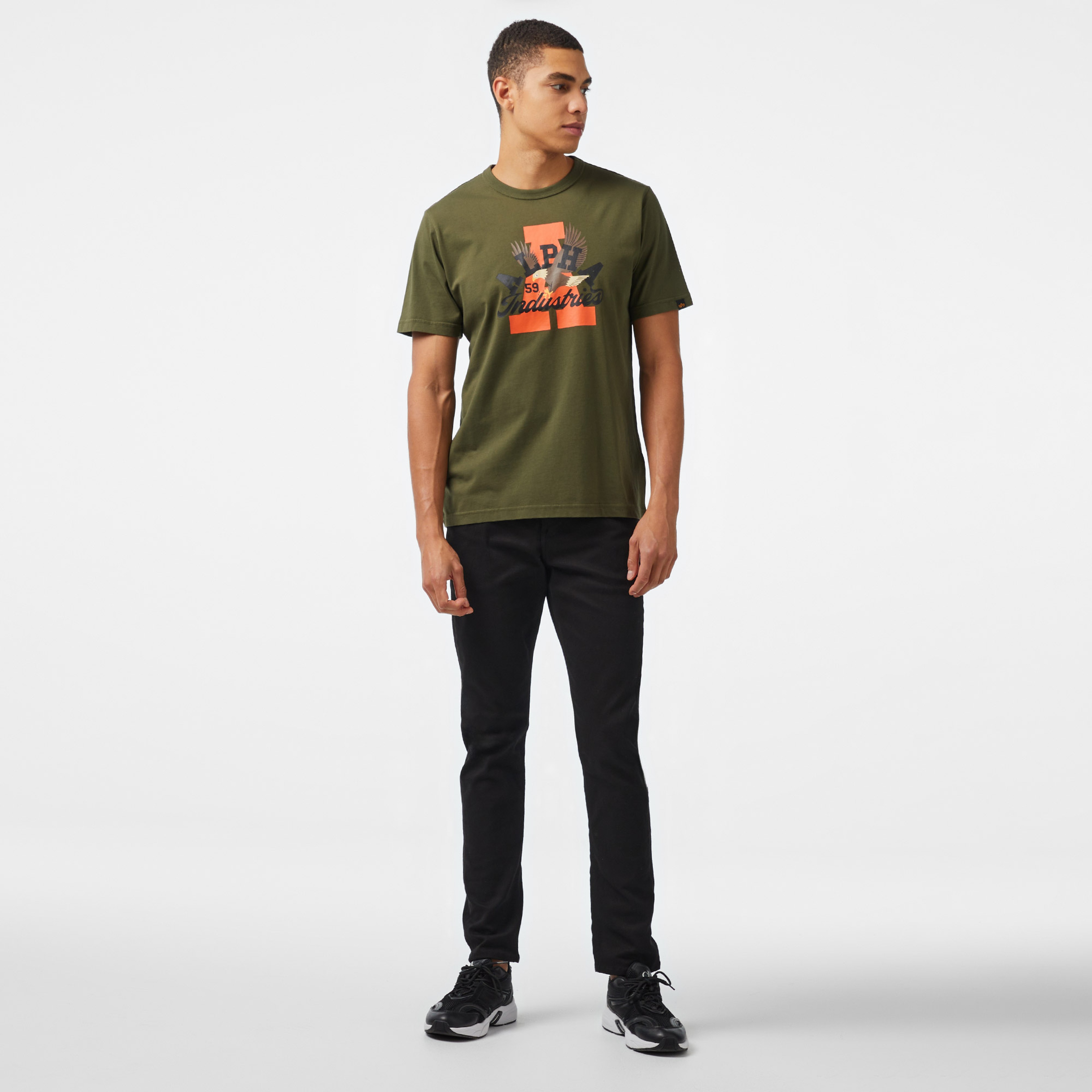 Alpha Industries Alpha Eagle Unisex Yeşil T-Shirt