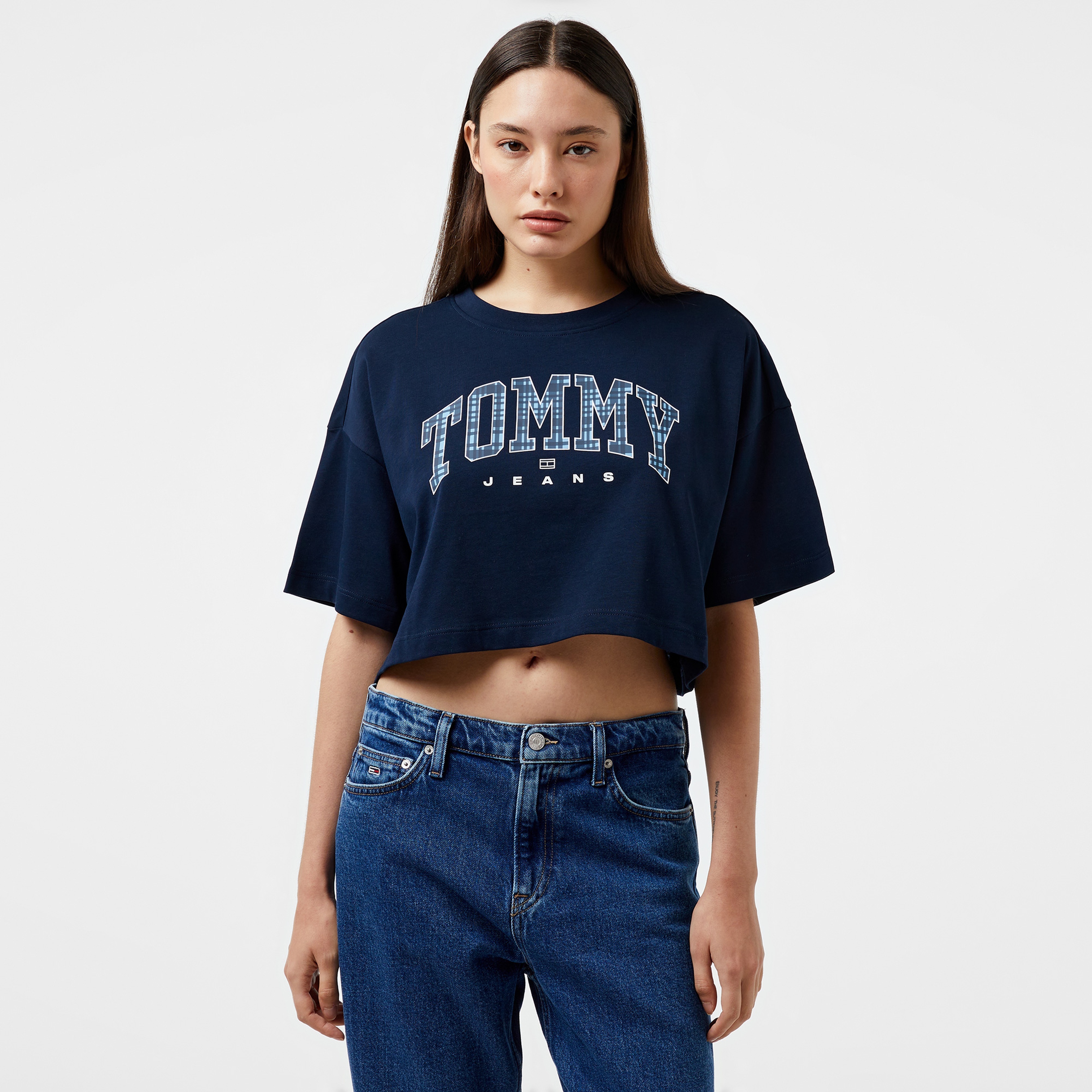 Tommy Hilfiger Jeans Prep Explo 1 Kadın Lacivert T-Shirt