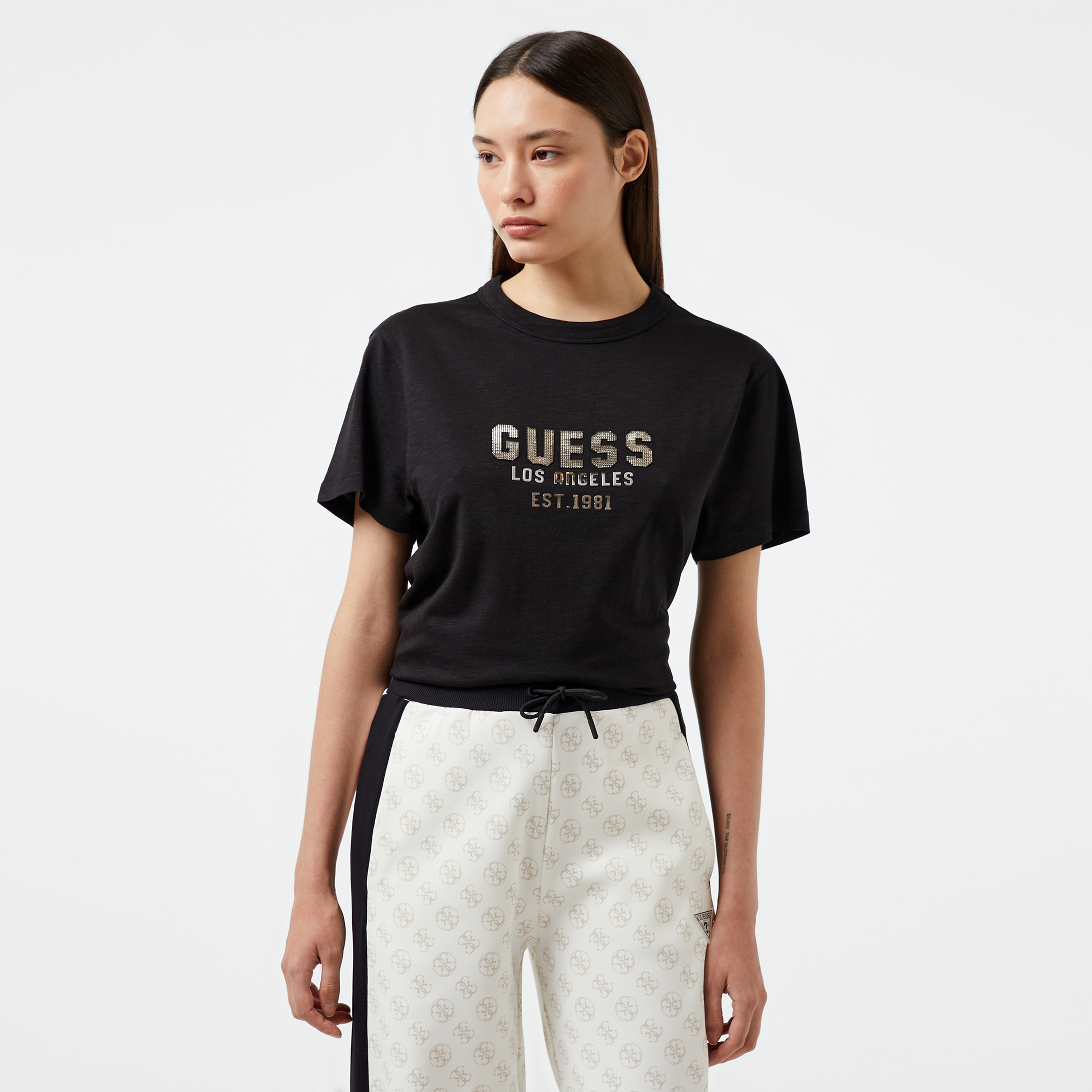 Guess Kadın Siyah T-Shirt