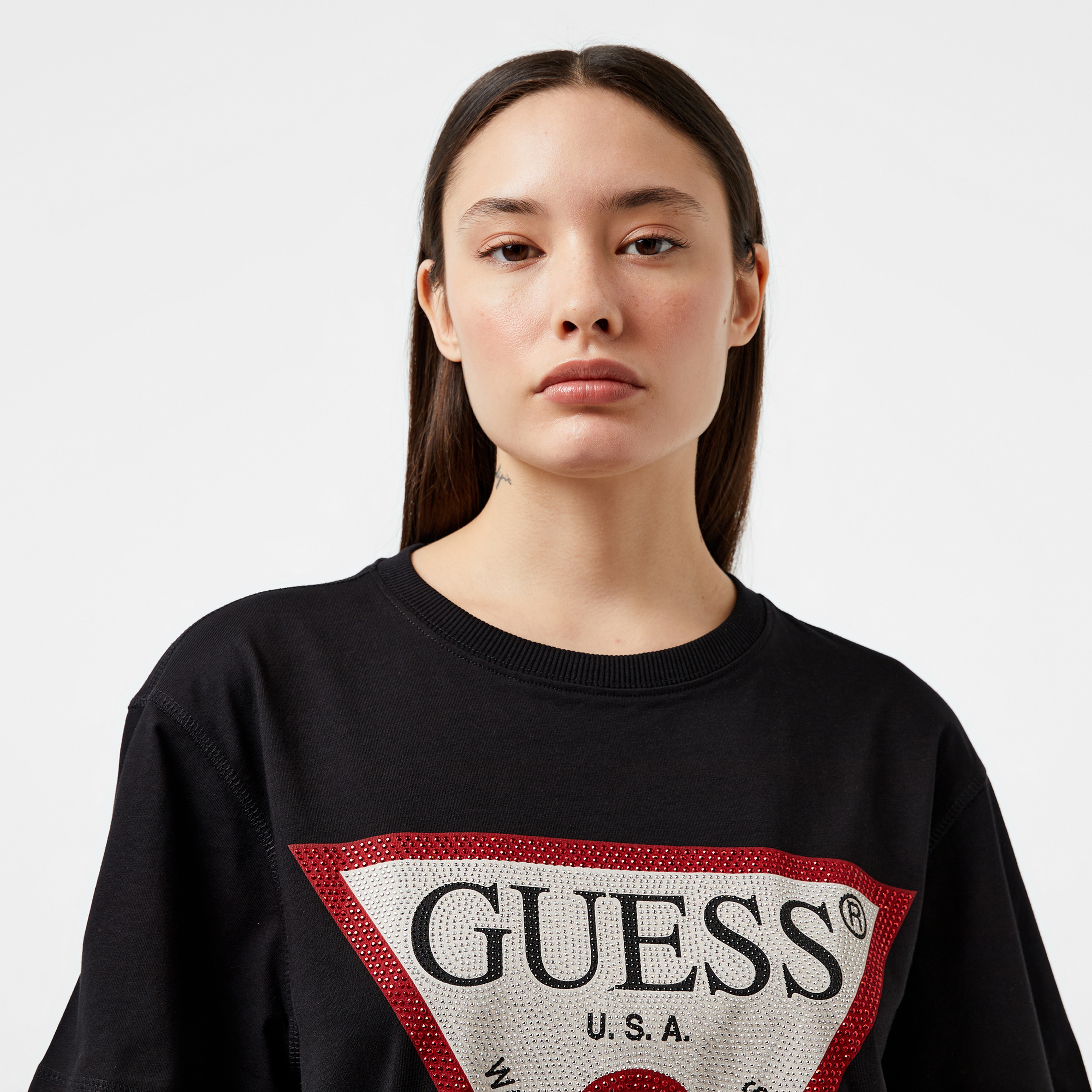 Guess Kadın Siyah T-Shirt