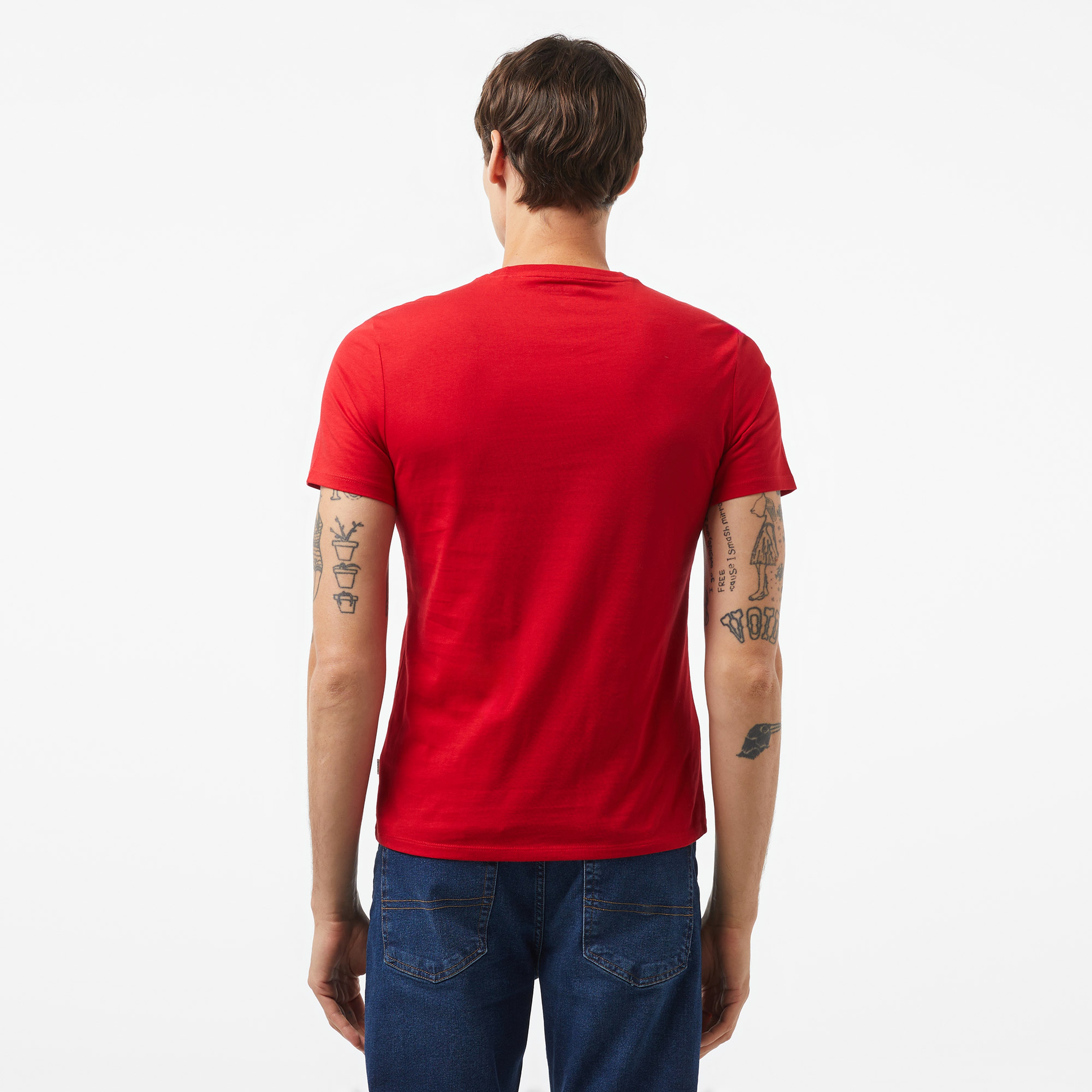 Guess Slim Guess Organic Cotton 160Gsm Erkek Kırmızı T-Shirt
