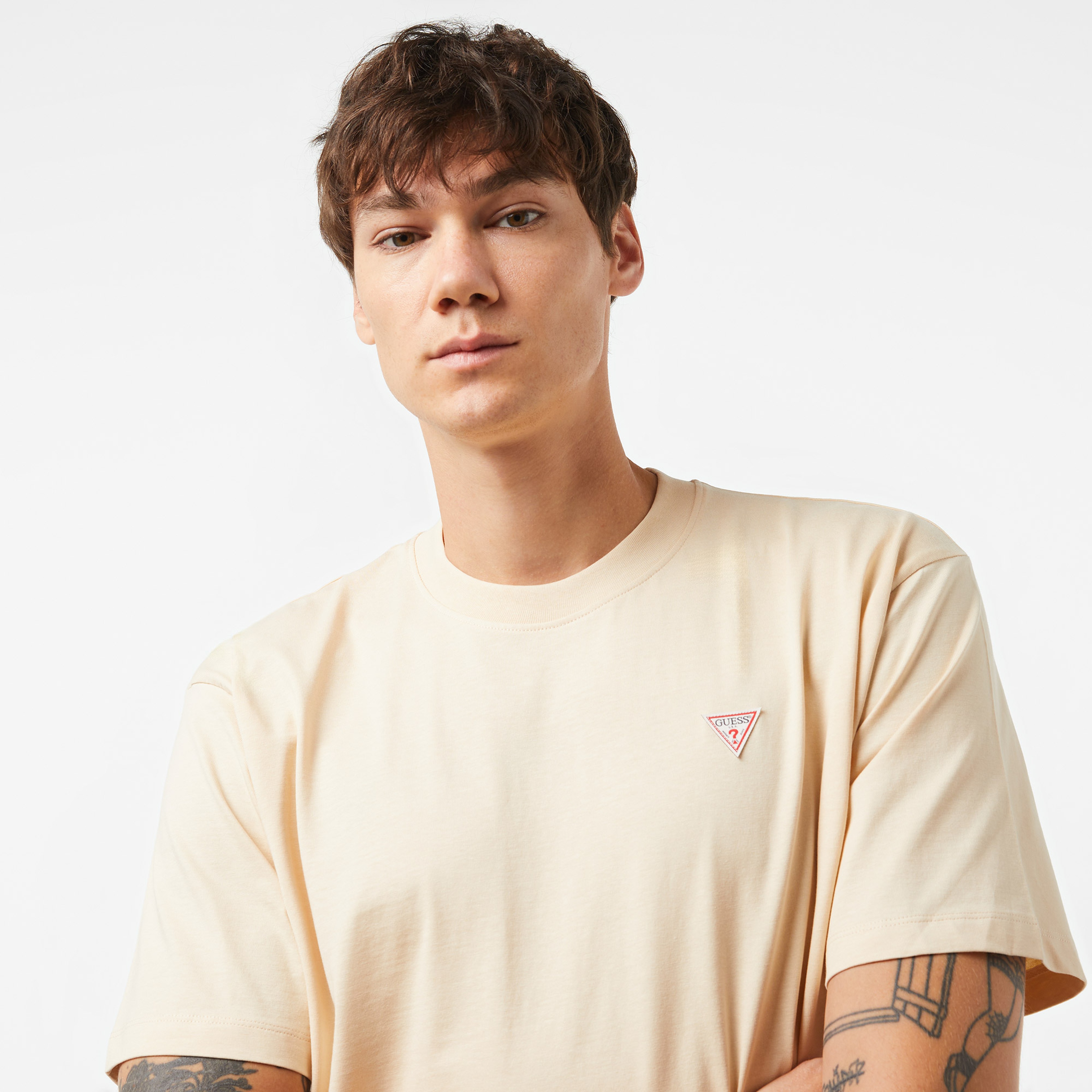 Guess Erkek Bej T-Shirt