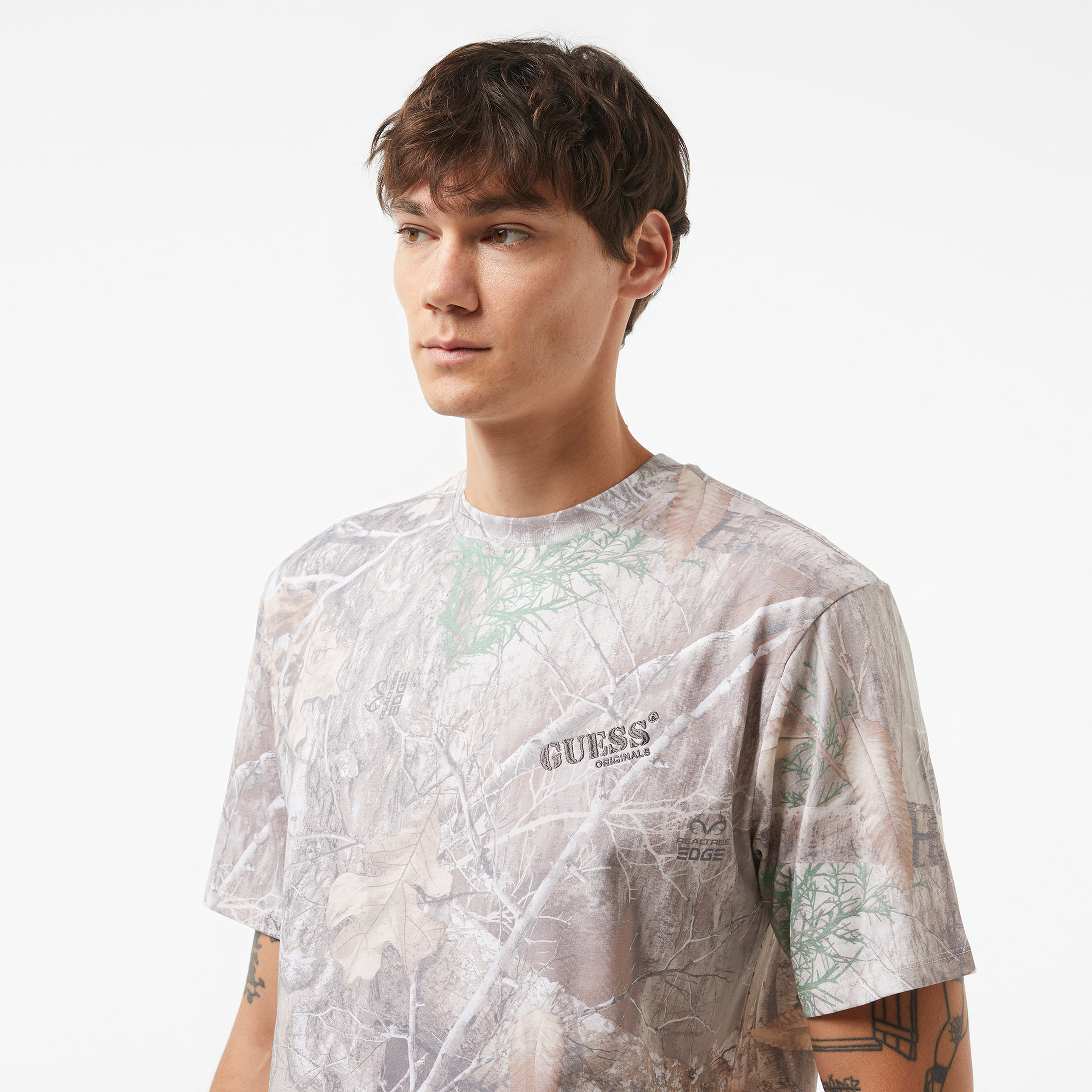 Guess Go Realtree St James Jersey 180 Erkek Mavi T-Shirt