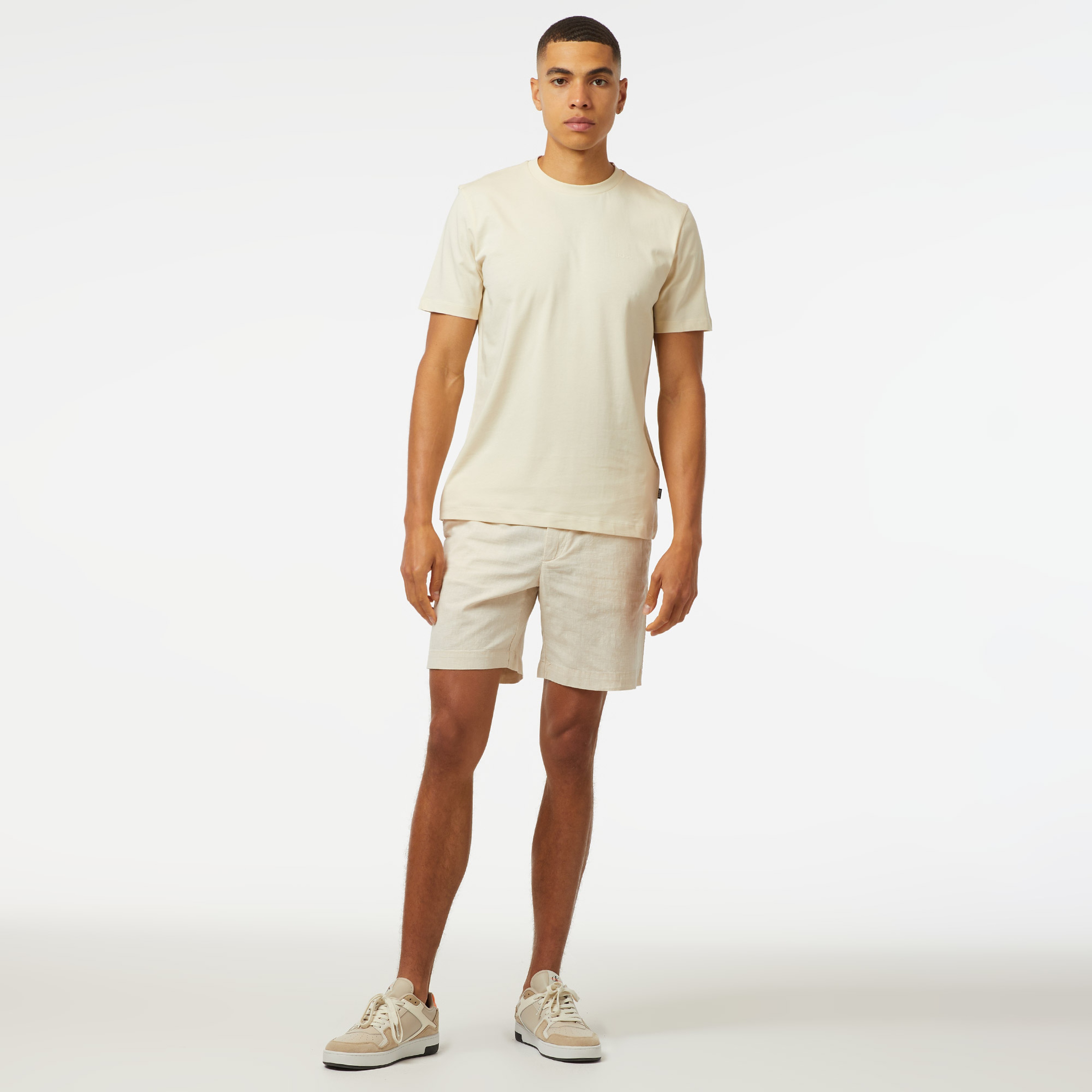 Boss Thompson 01 Erkek Krem T-Shirt