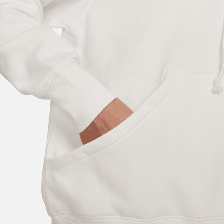 Nike Sportswear Phoenix Fleece Overisize Hoodie Kadın Beyaz Sweatshirt