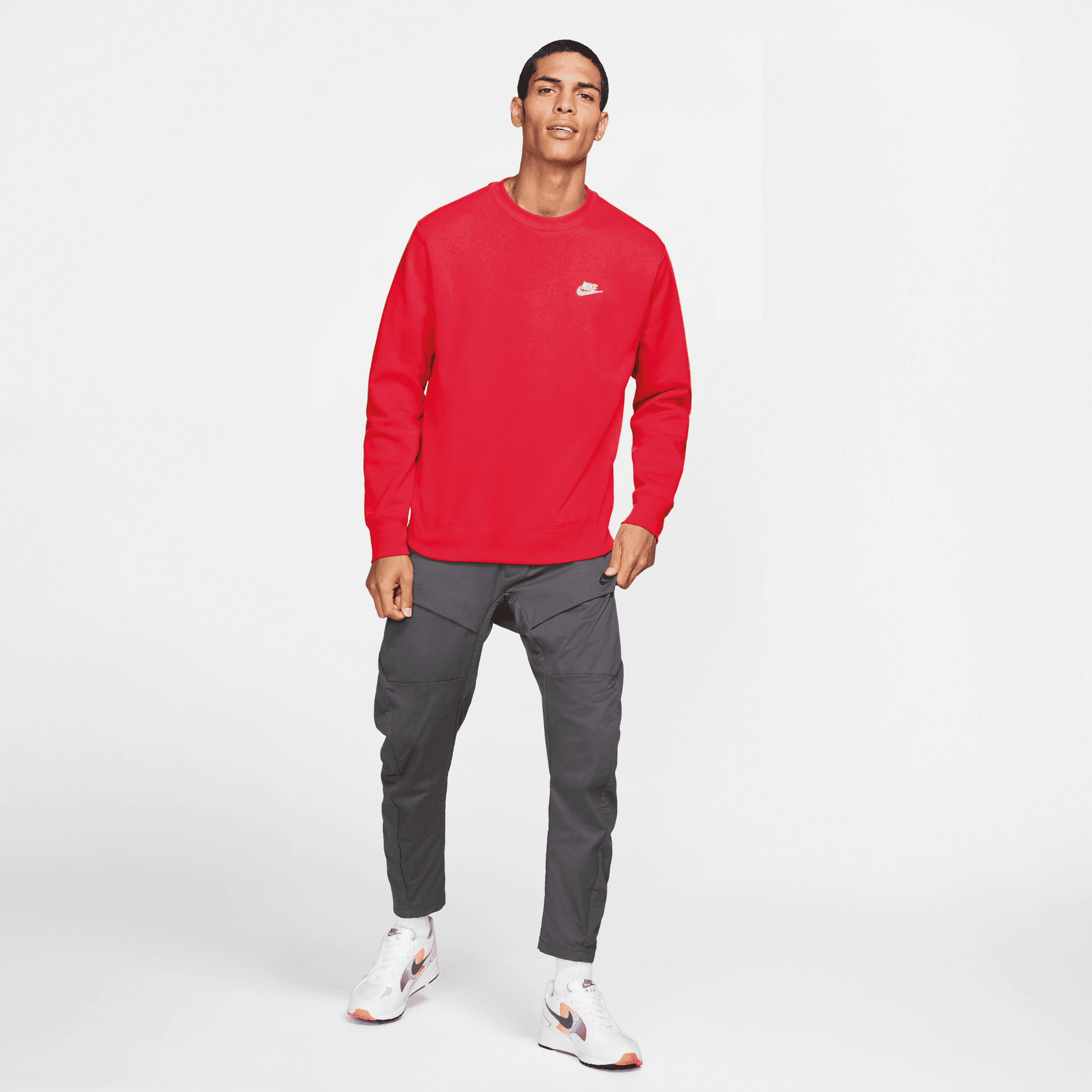 Nike Sportswear Club Crew Bb Erkek Kırmızı Sweatshirt