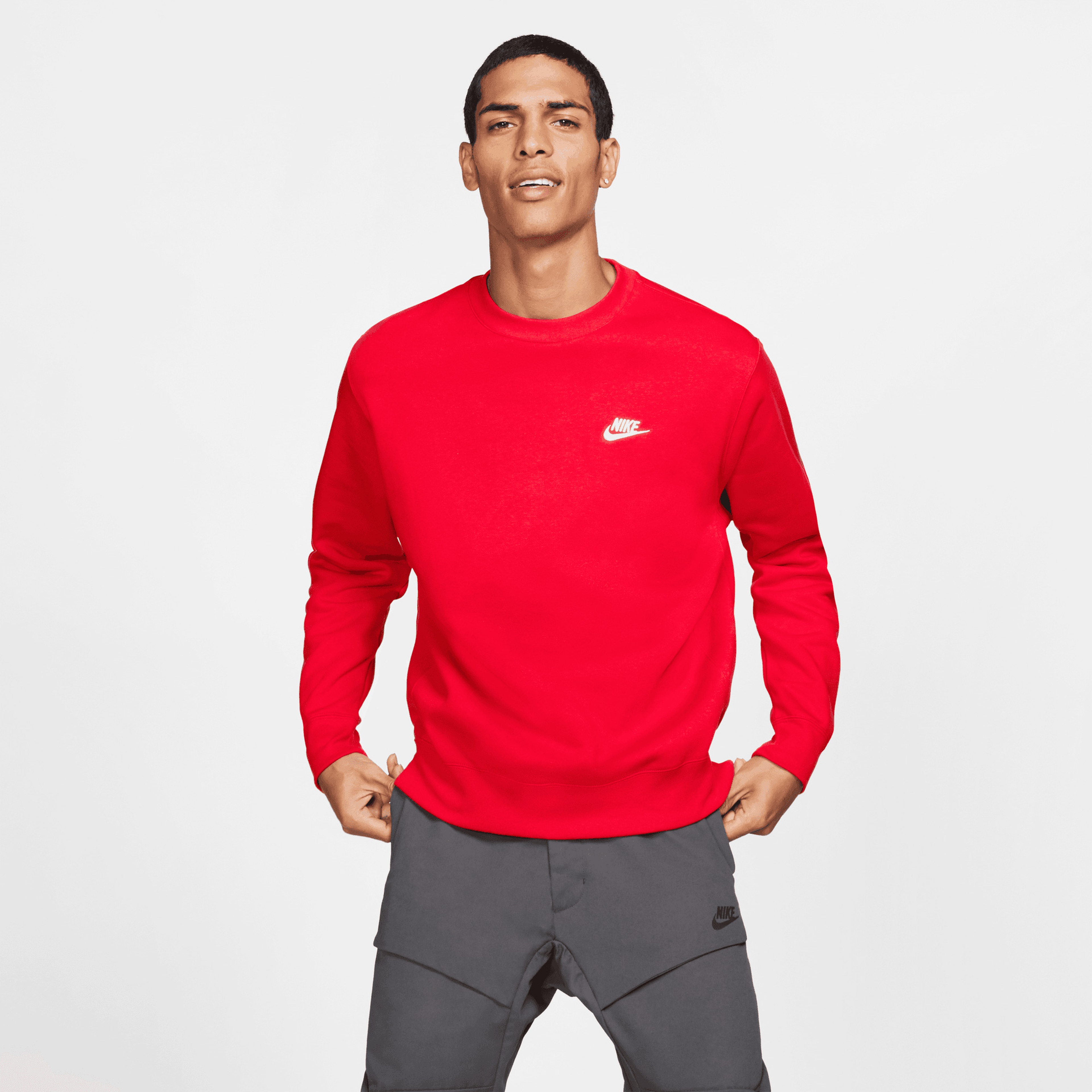 Nike Sportswear Club Crew Bb Erkek Kırmızı Sweatshirt