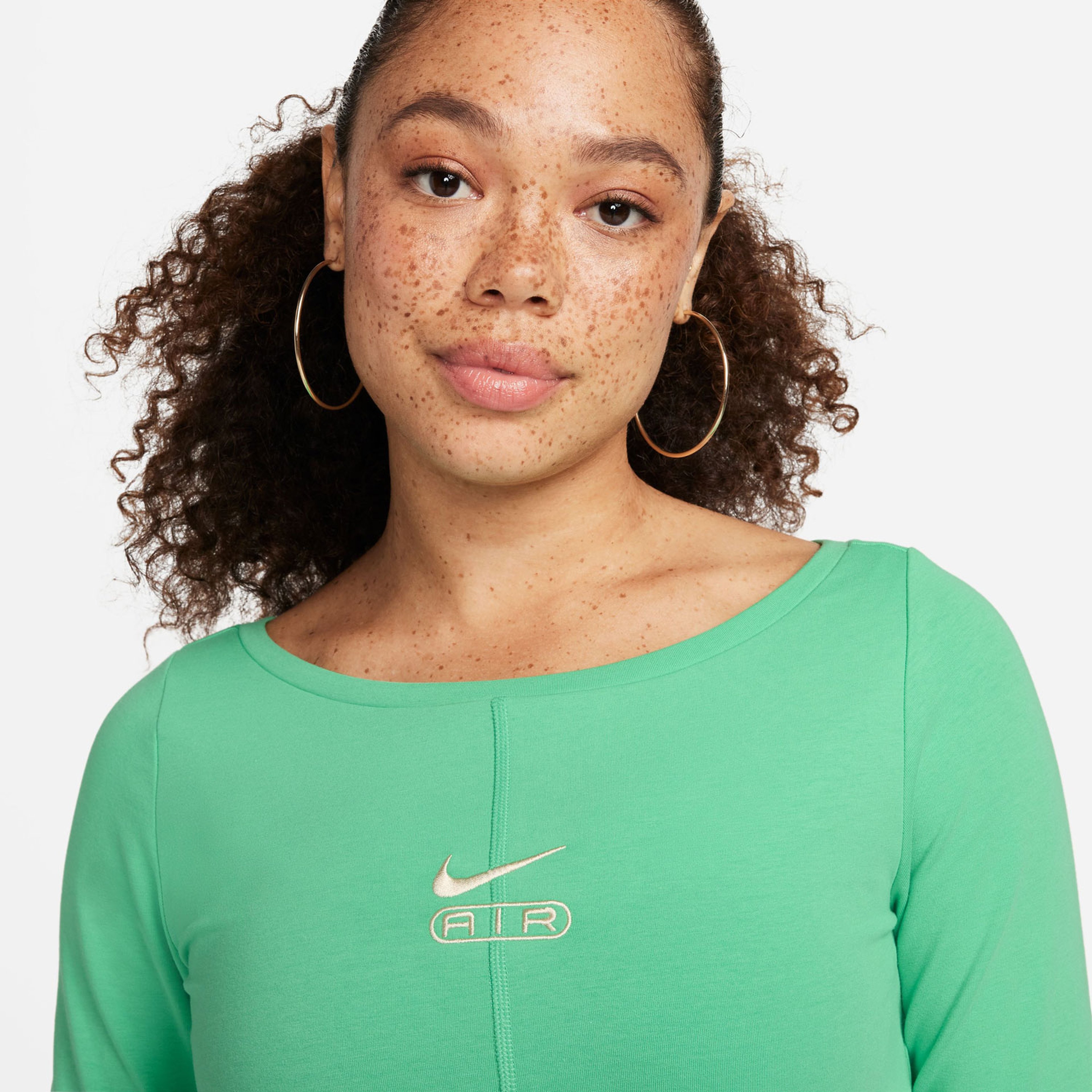 Nike Sportswear Air Kadın Yeşil Uzun Kollu T-Shirt