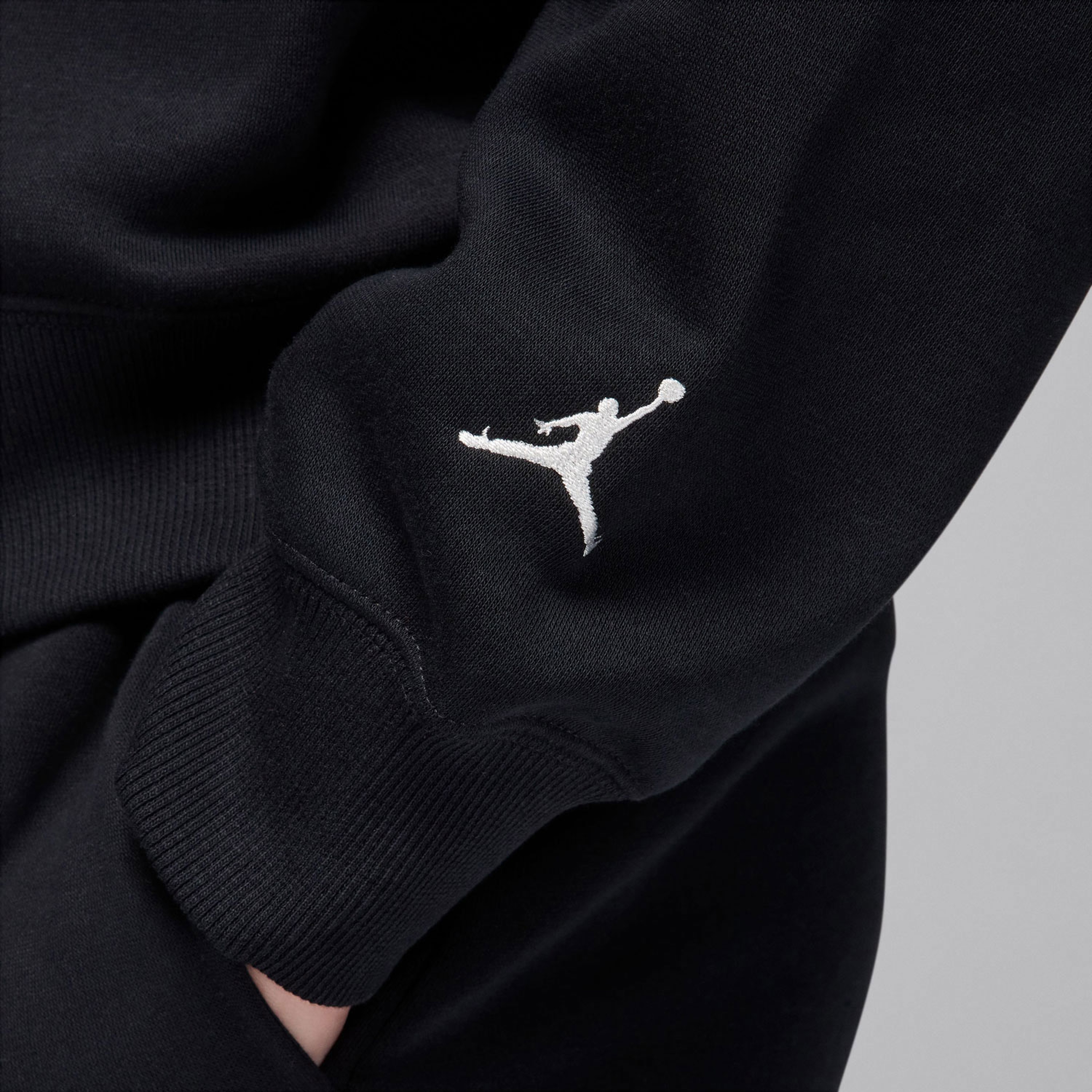 Jordan Brooklyn Fleece Kadın Siyah Uzun Kollu T-Shirt