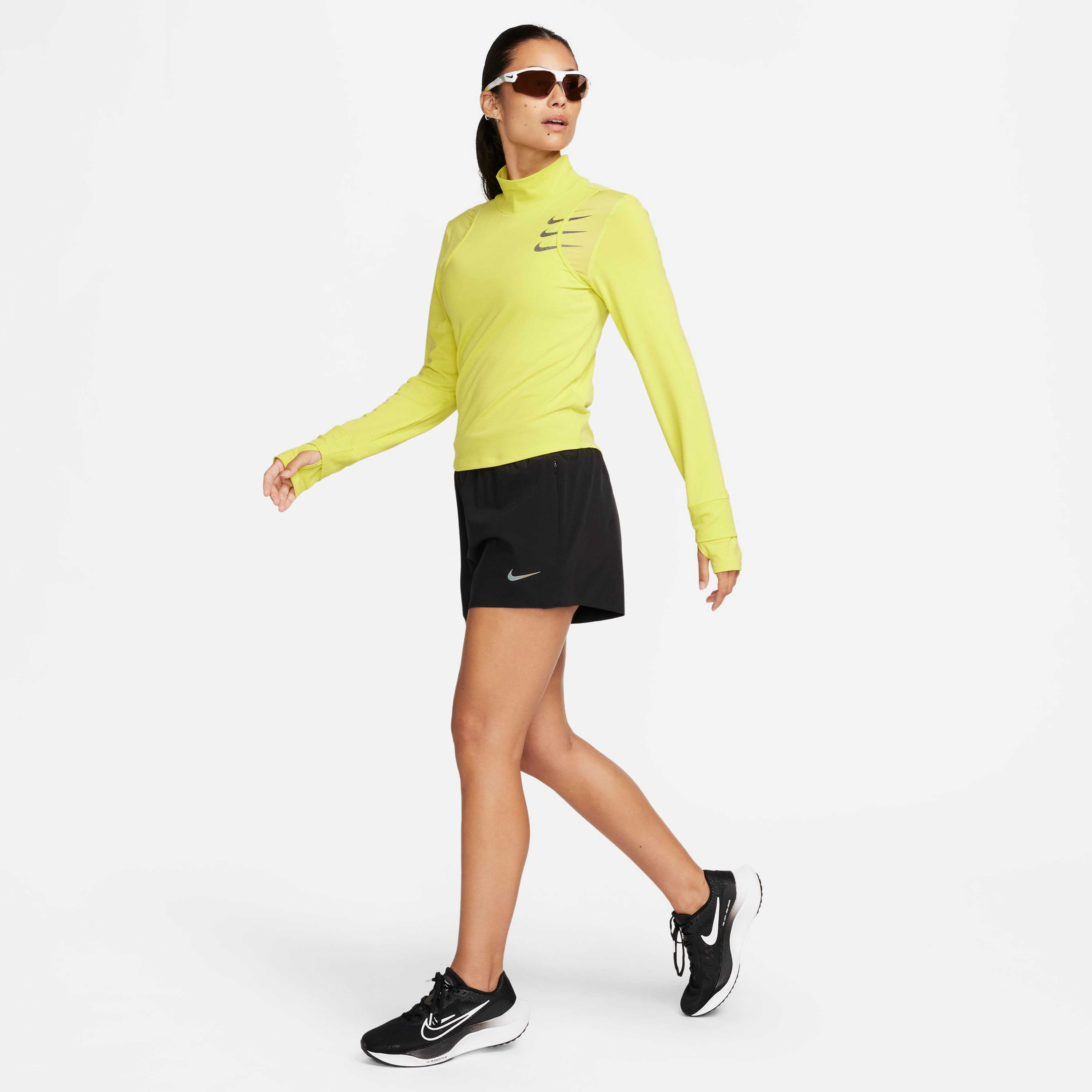 Nike Dri-FIT Adventure Running Division Kadın Yeşil Uzun Kollu T-Shirt