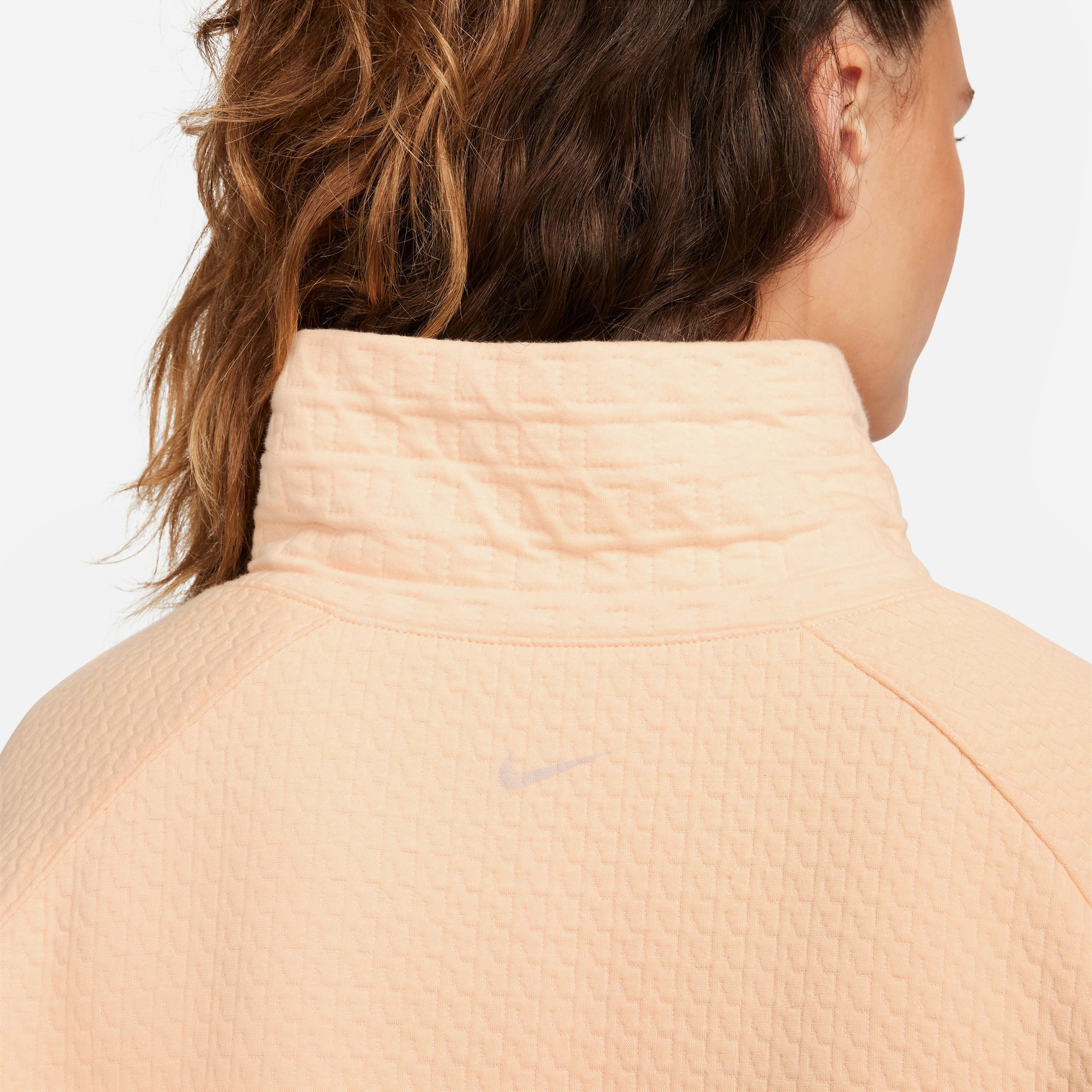 Nike Yoga Therma-FIT Fleece Kadın Turuncu Uzun Kollu T-Shirt