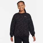 Nike Sportswear Club Fleece Oversize Çocuk Siyah Uzun Kollu T-Shirt