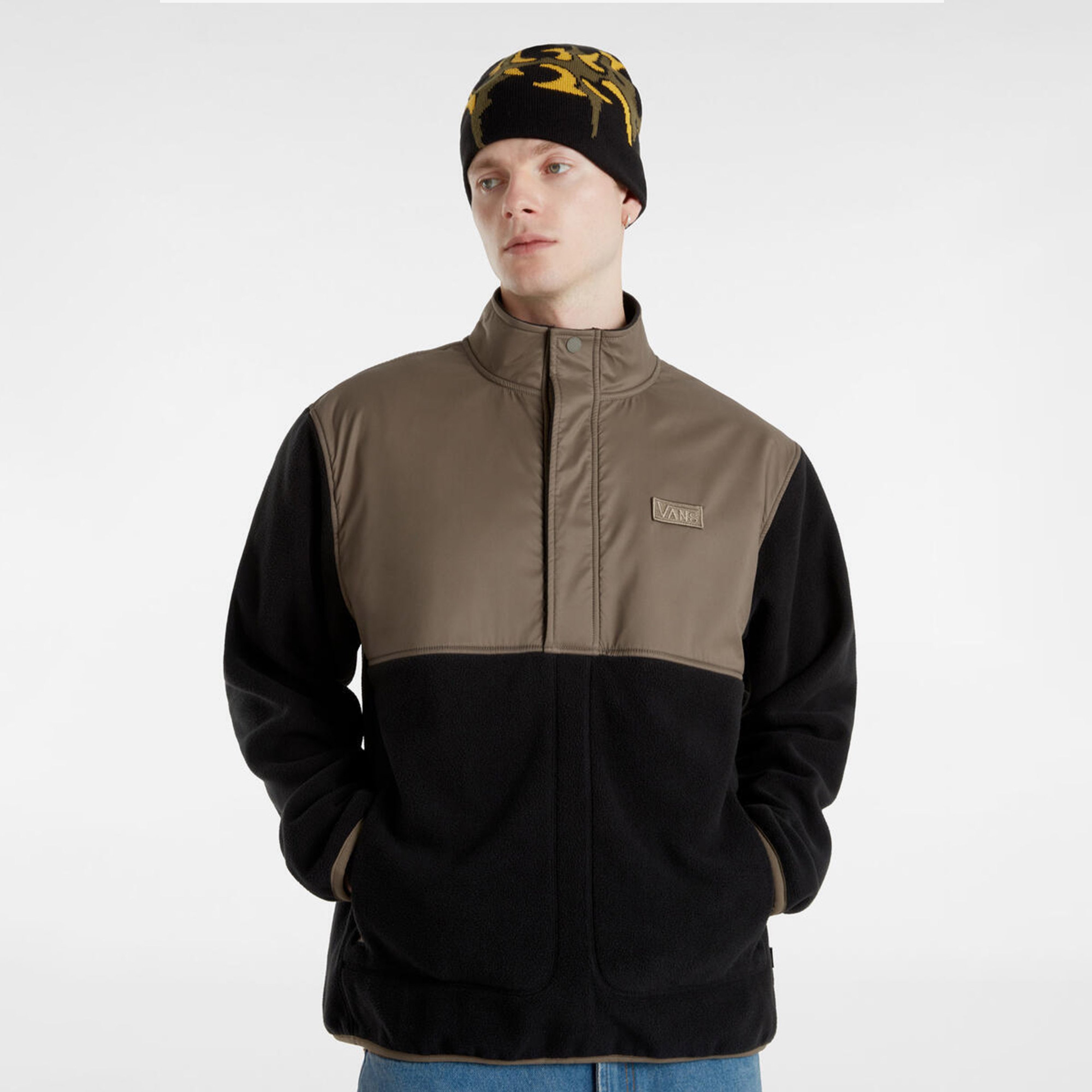 Vans Ranford Polar Fleece Loose Erkek Siyah Sweatshirt