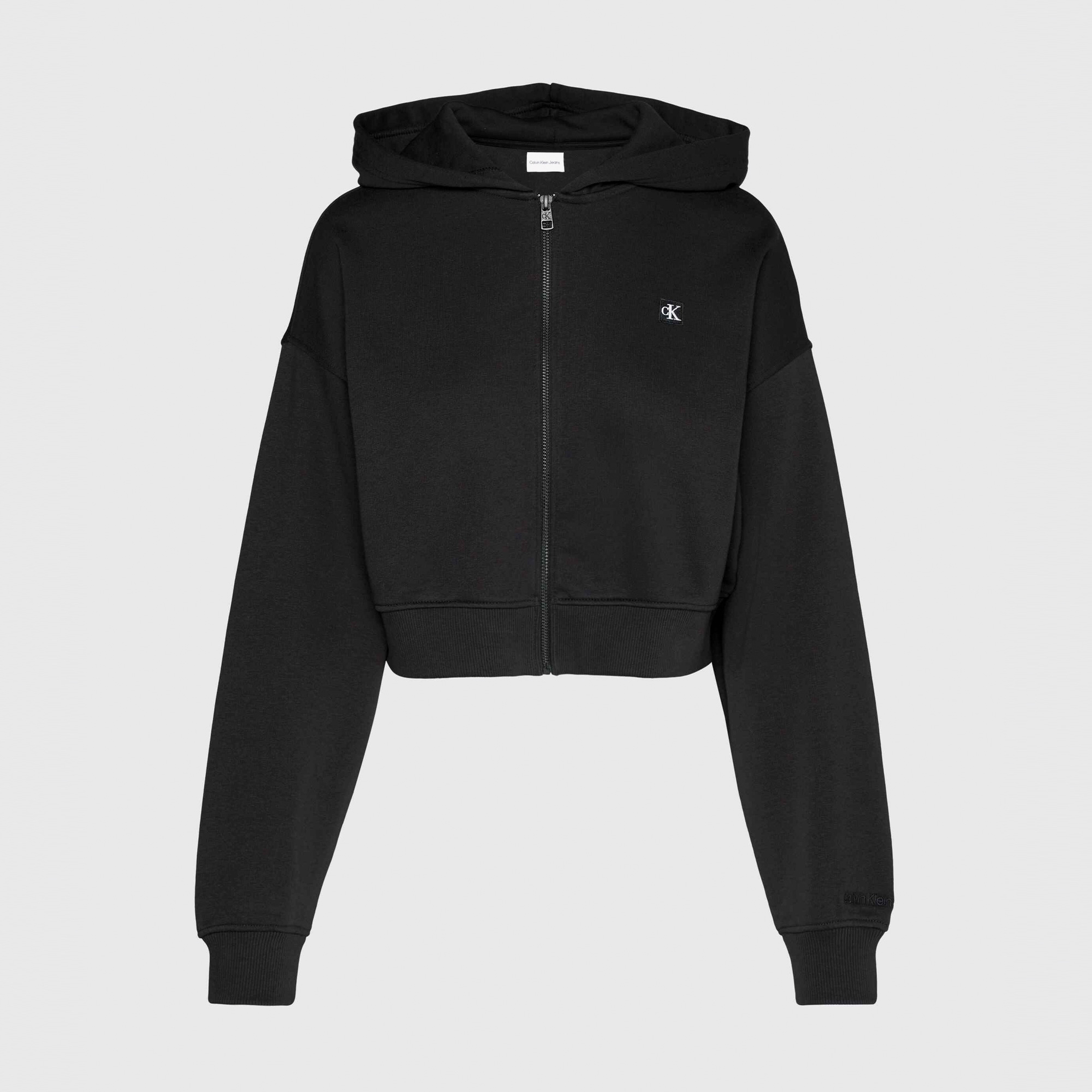 Calvin Klein Jeans Badge Kadın Siyah Eşofman Üstü