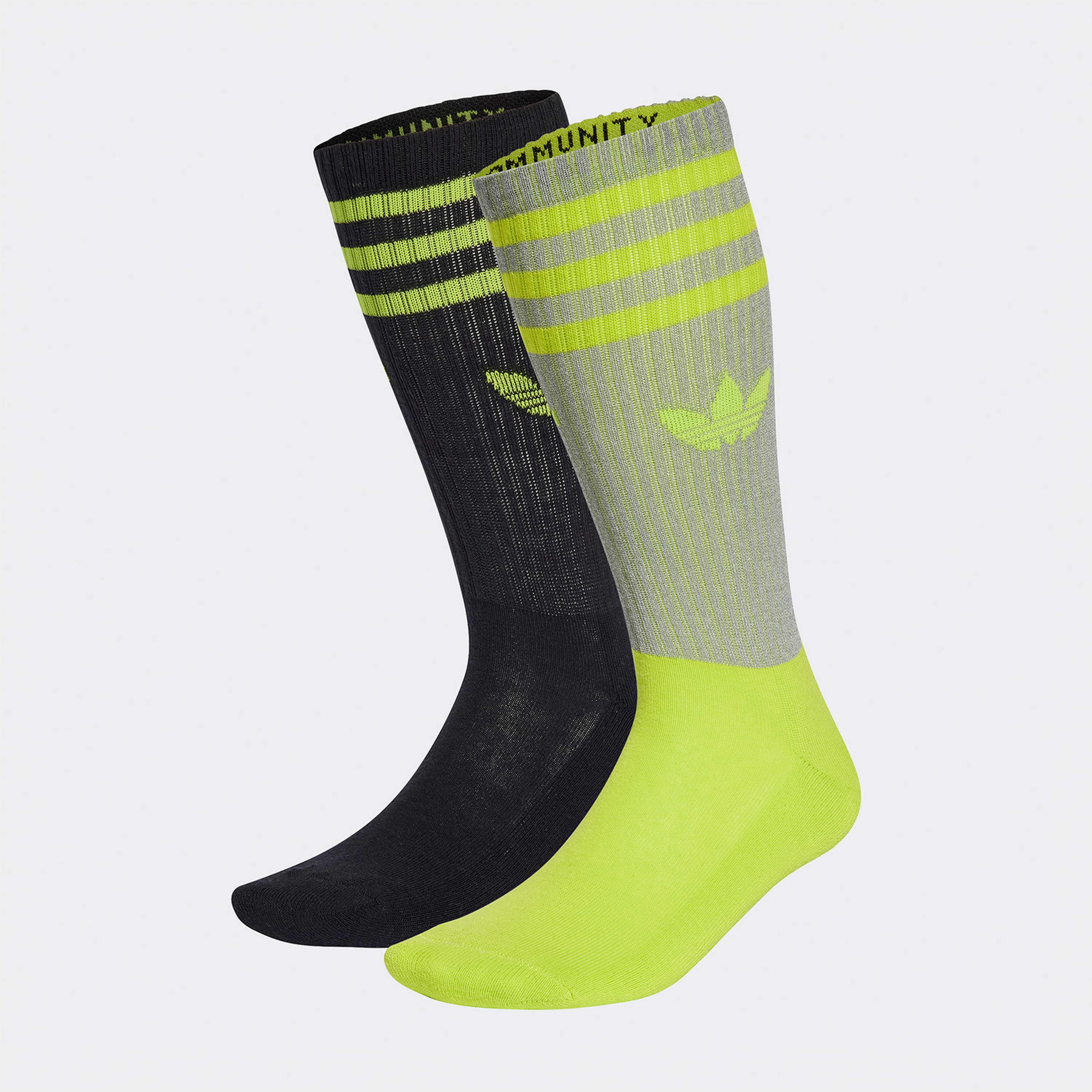 adidas Hoer Unisex Siyah/Sarı 2'li Çorap