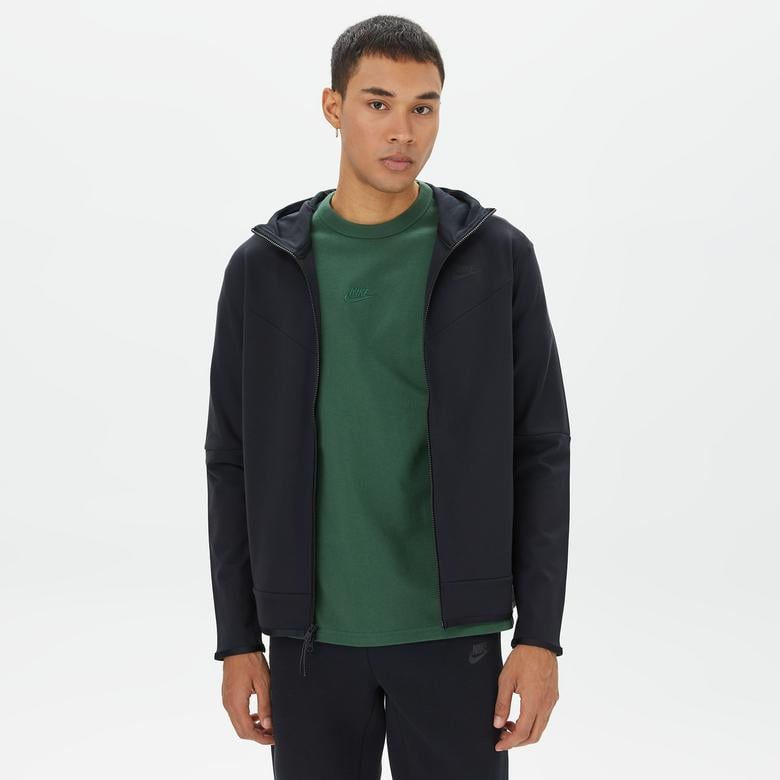 Nike Tech Full Zip Lightweight Erkek Siyah Sweatshirt