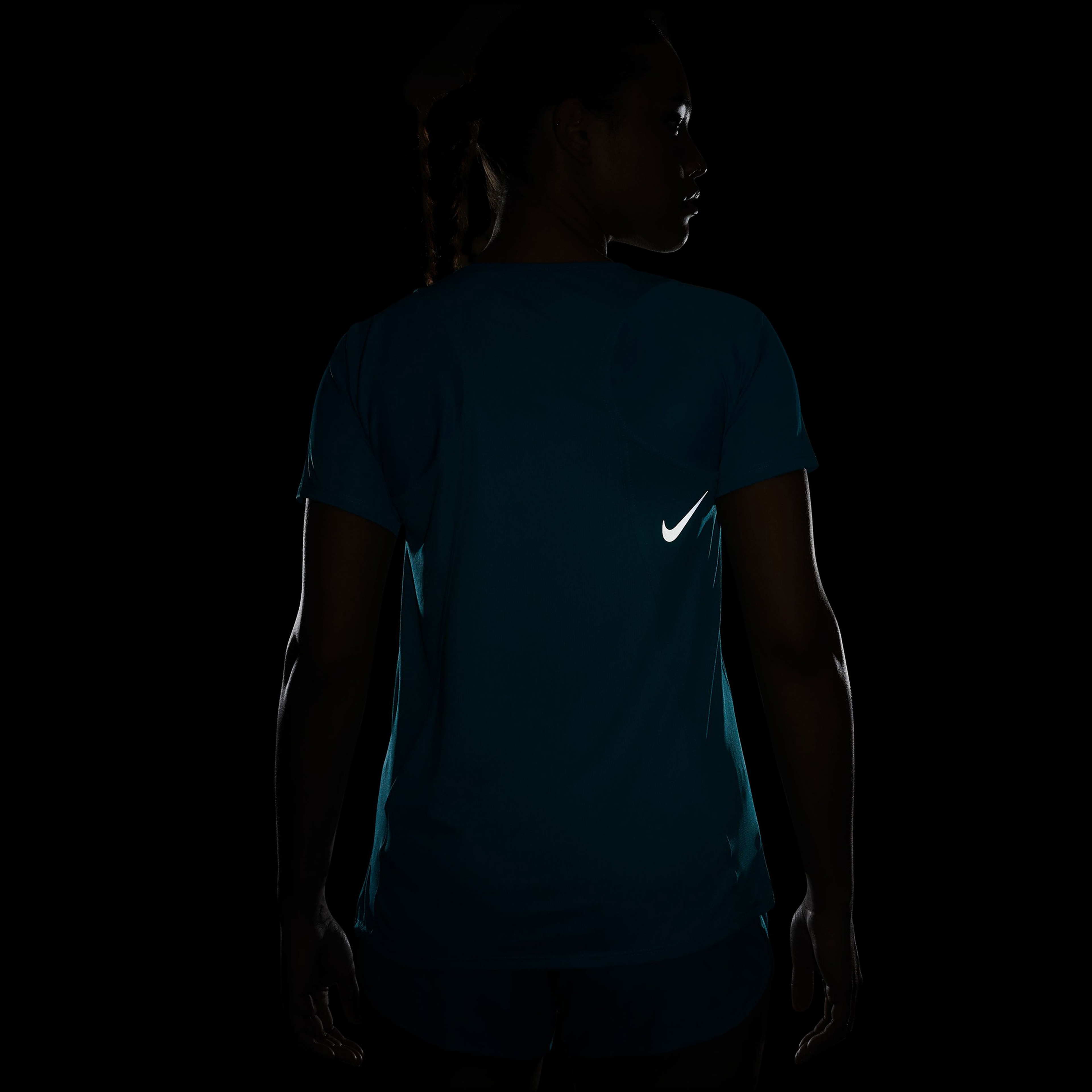 Nike Dri-FIT Race Kadın Mavi T-Shirt