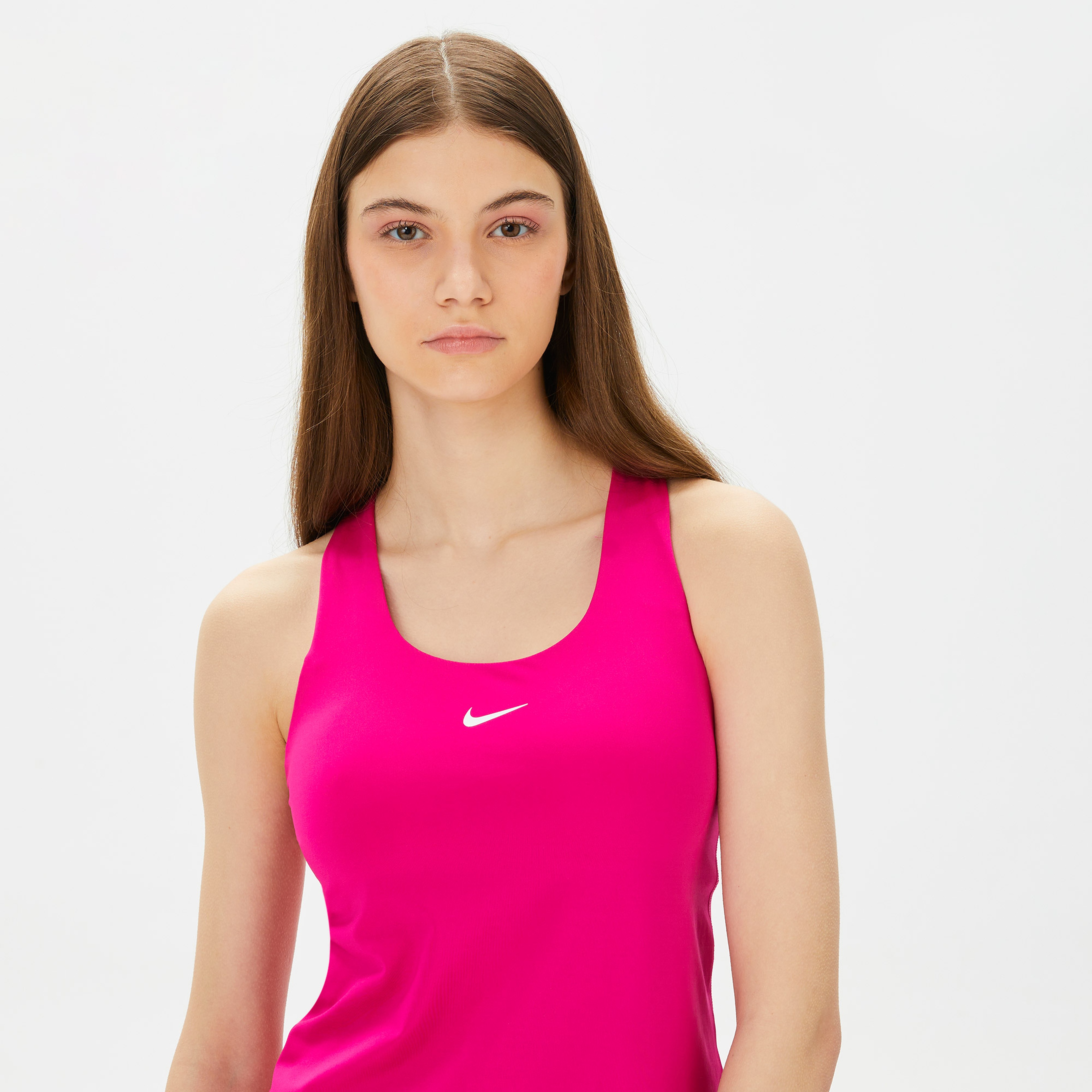 Nike Dri-FIT Swoosh Kadın Pembe Kolsuz T-Shirt