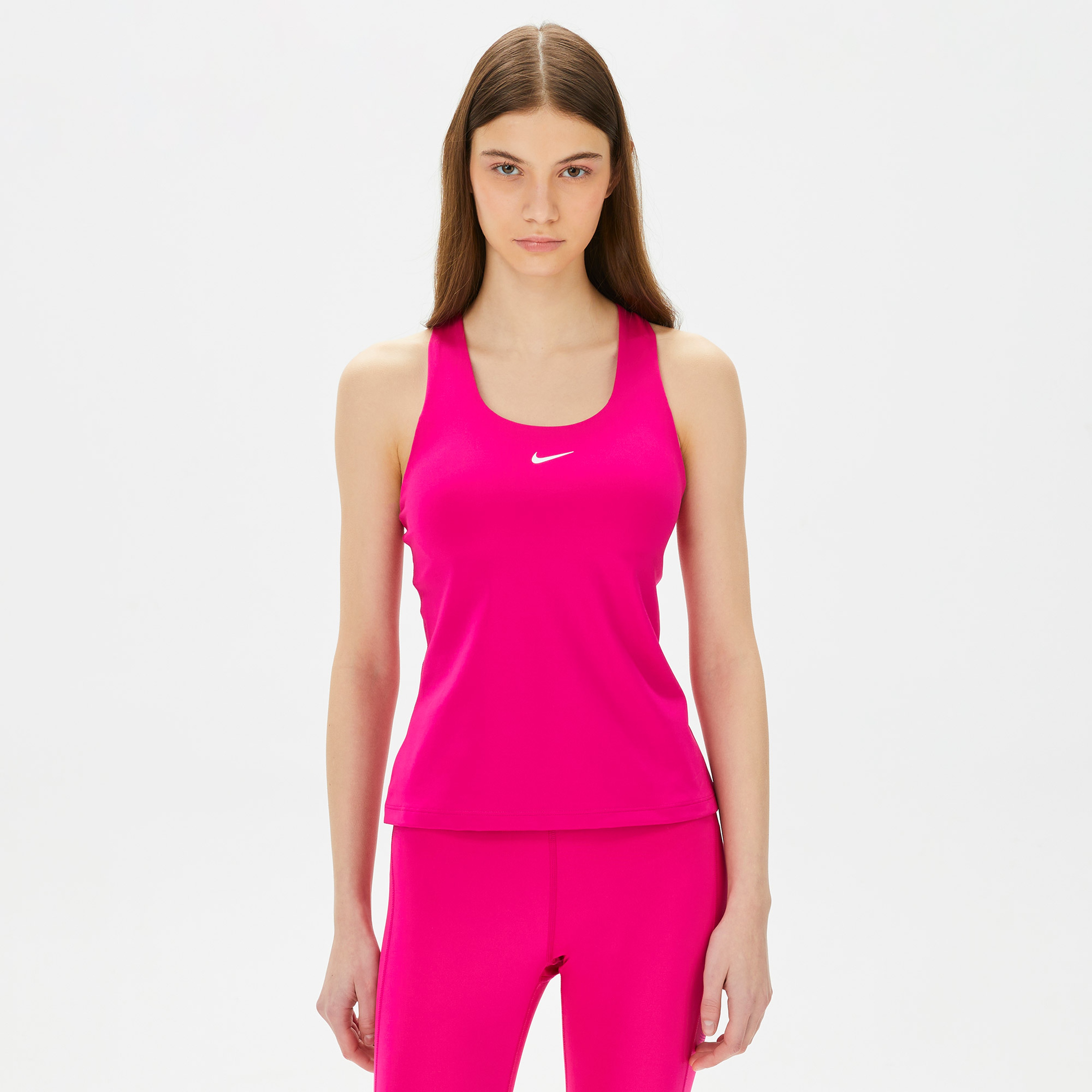 Nike Dri-FIT Swoosh Kadın Pembe Kolsuz T-Shirt