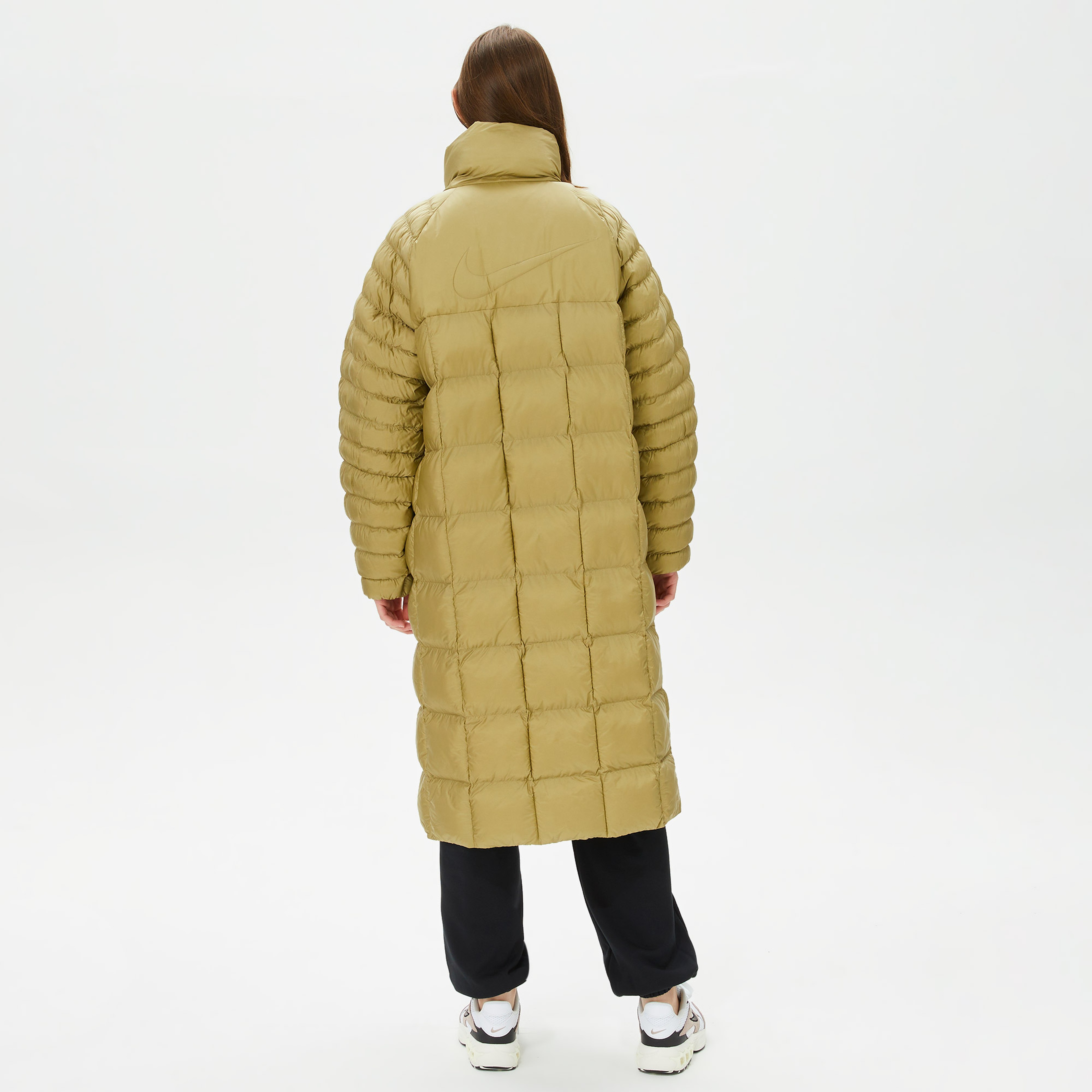 Nike Sportswear Essentials Swoosh Puffer PrimaLoft® Kadın Haki Mont