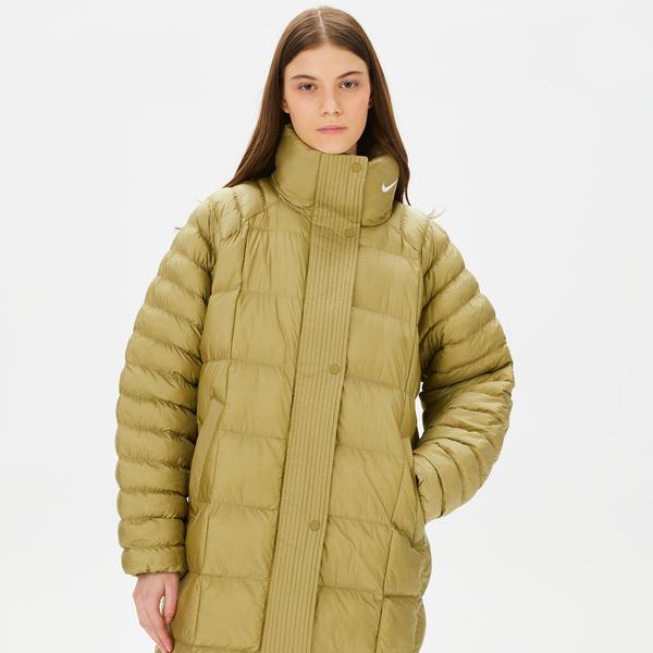 Nike Sportswear Essentials Swoosh Puffer PrimaLoft® Kadın Haki Mont