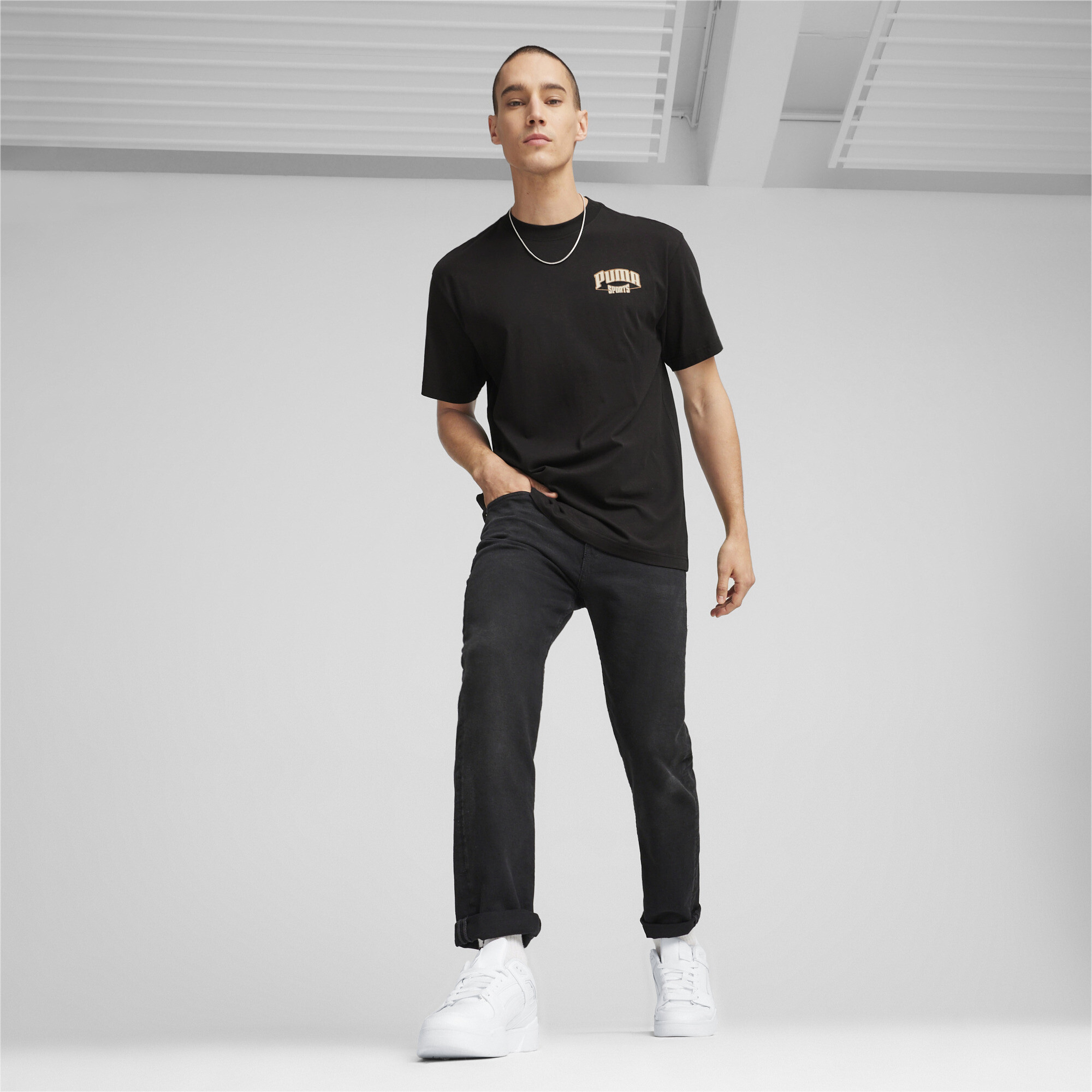 Puma Team Graphic Erkek Siyah T-Shirt