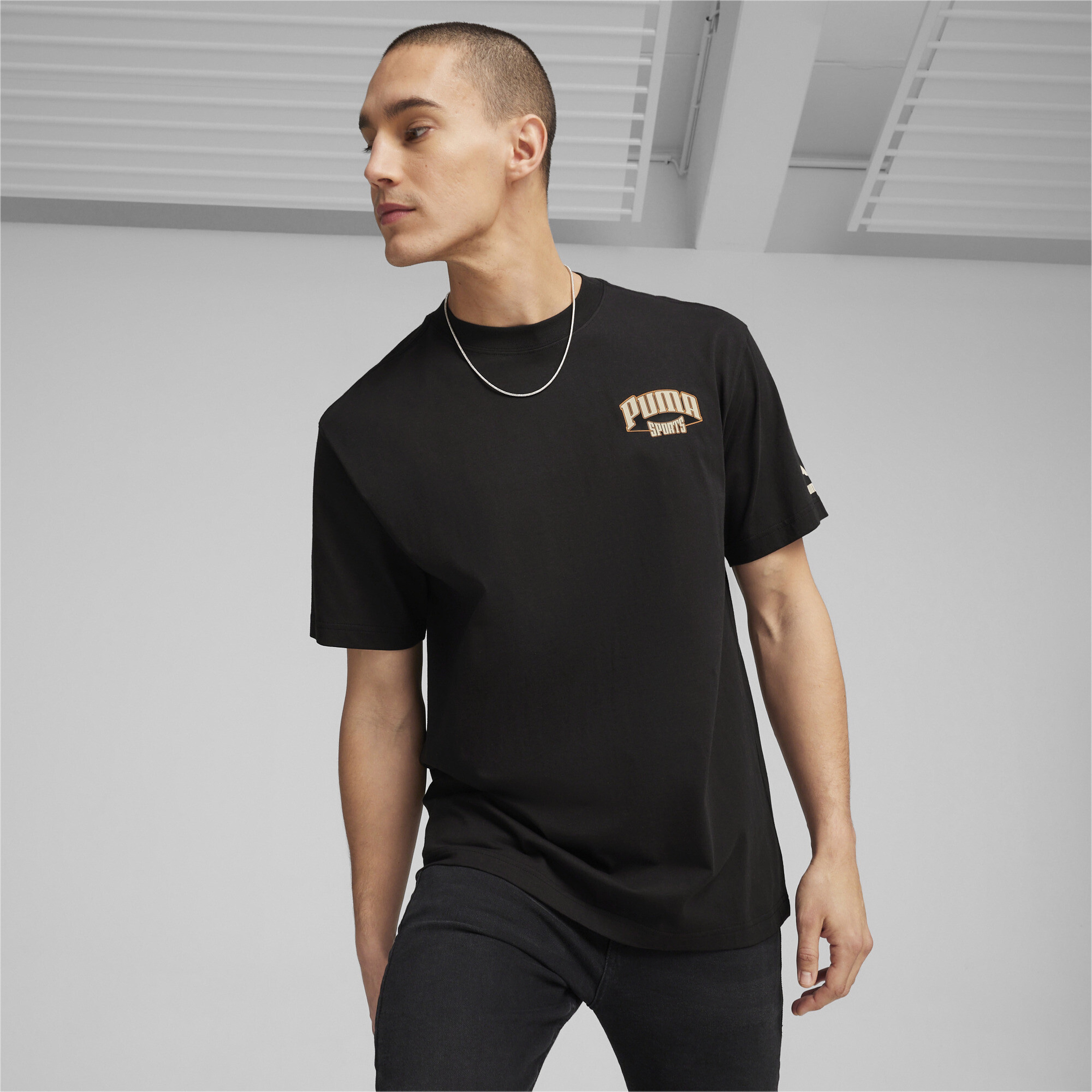 Puma Team Graphic Erkek Siyah T-Shirt