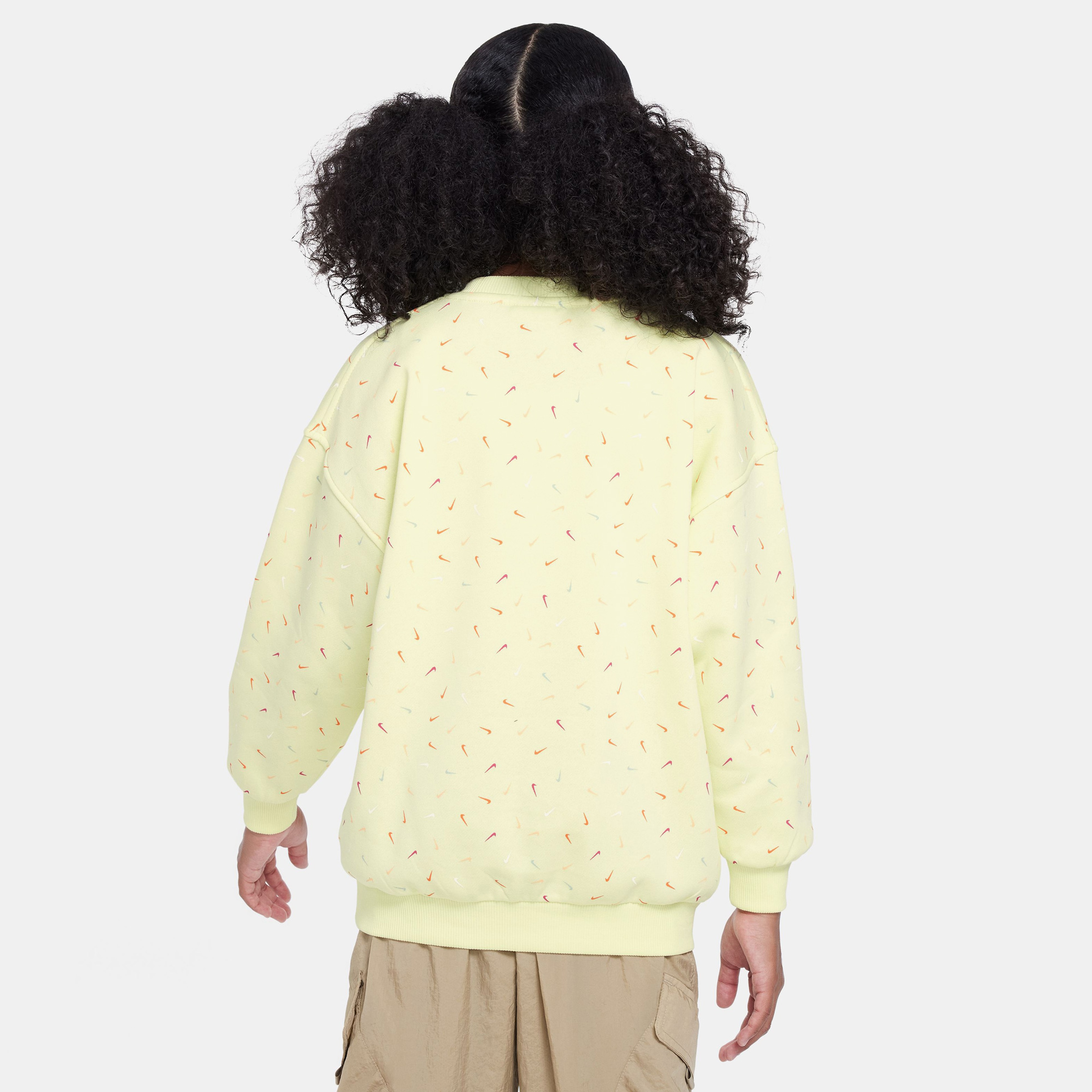 Nike Sportswear Club Fleece Oversize Çocuk Sarı Uzun Kollu T-Shirt