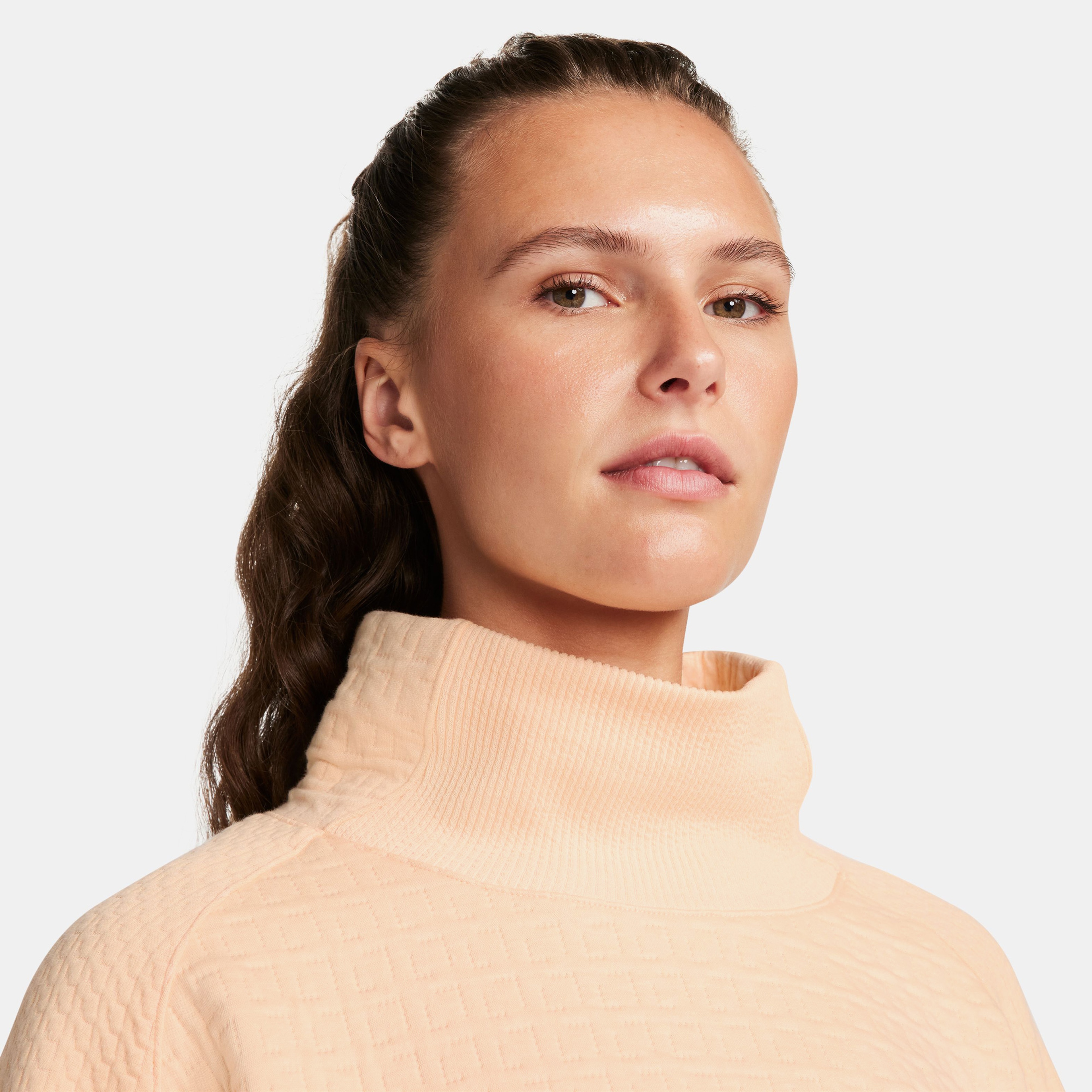 Nike Yoga Therma-FIT Fleece Kadın Turuncu Uzun Kollu T-Shirt