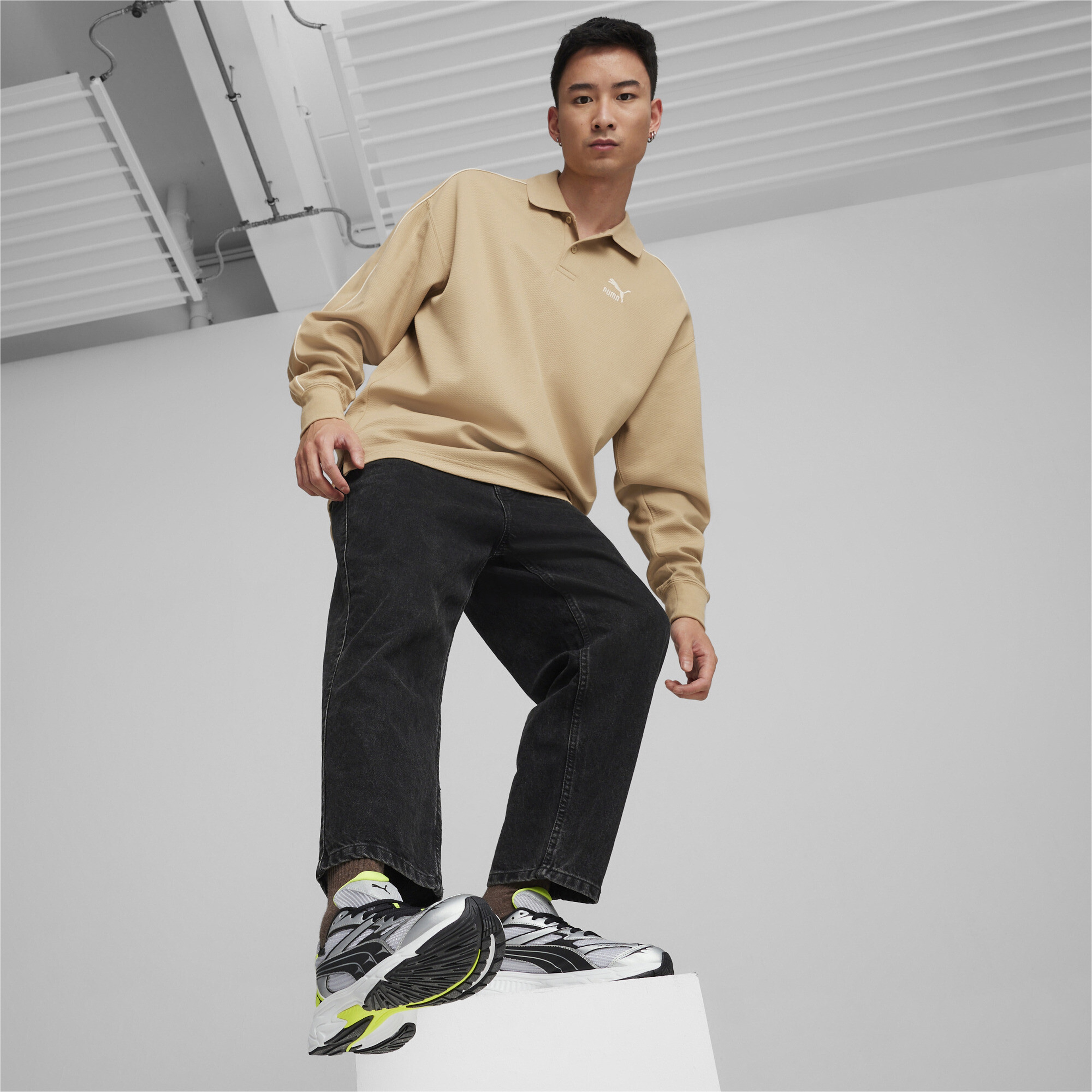 Puma Morphic Athletic Unisex Gri/Sarı Spor Ayakkabı