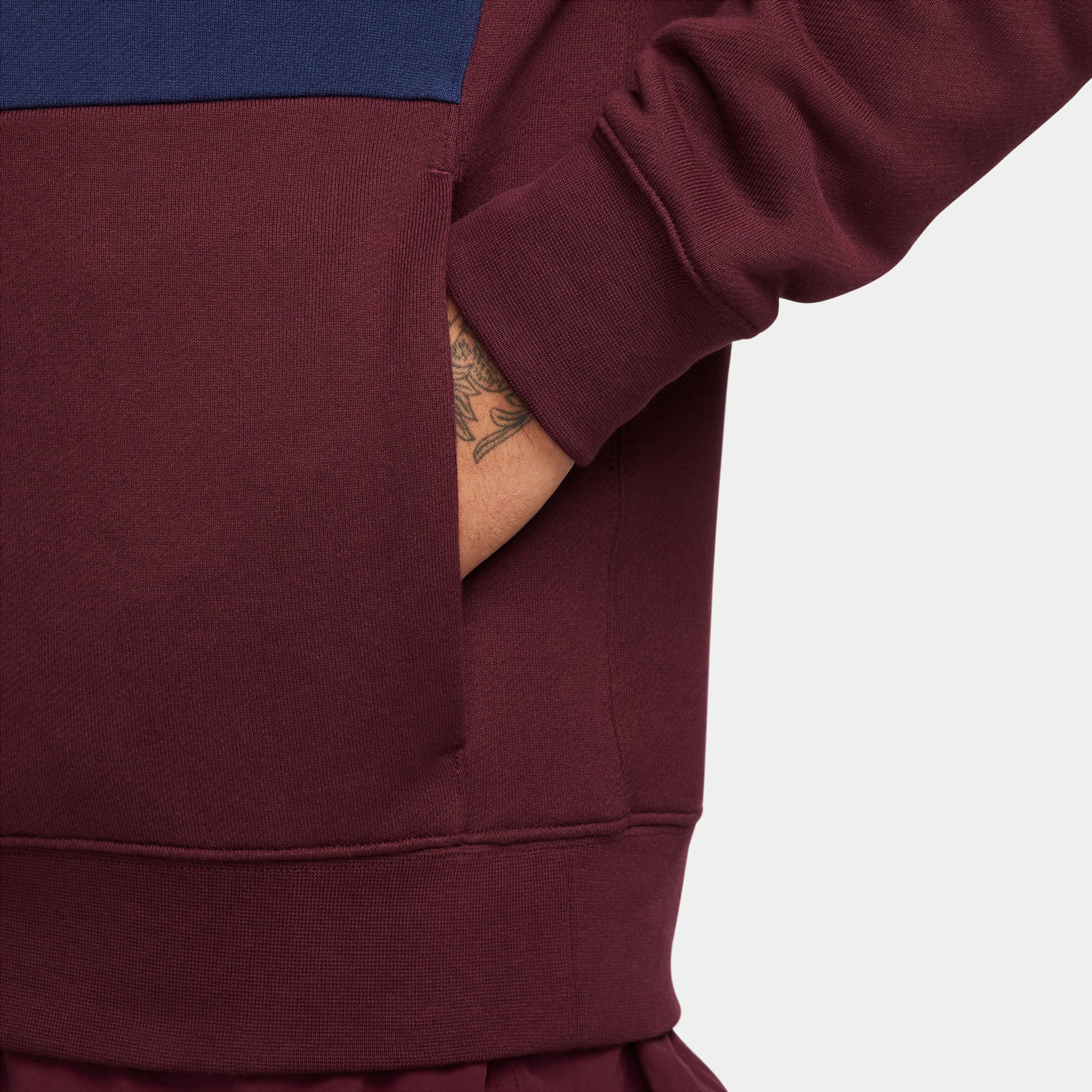 Nike Club Fleece+ Hoodie Erkek Bordo Sweatshirt