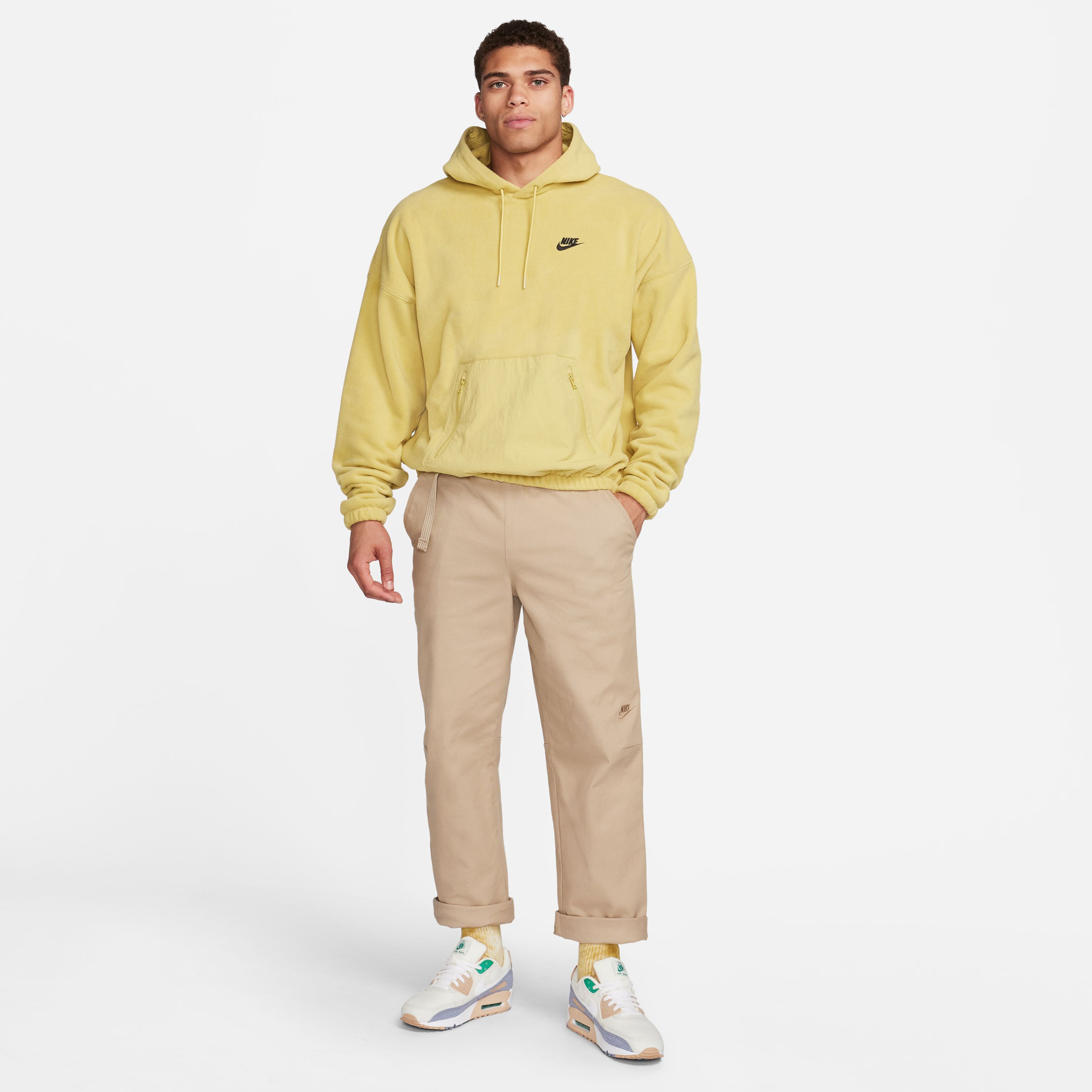 Nike Club Fleece+ Hoodie Erkek Sarı Sweatshirt